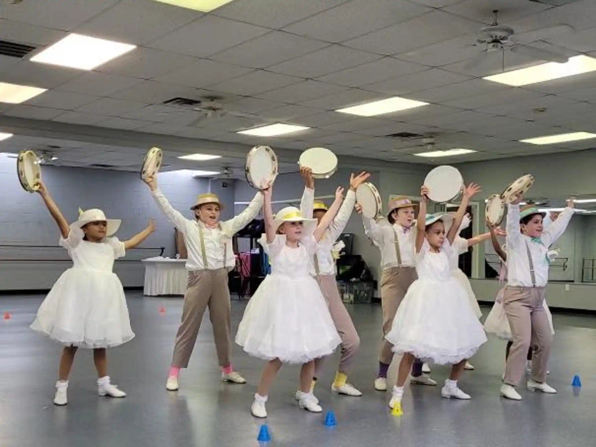 a group of people dancing