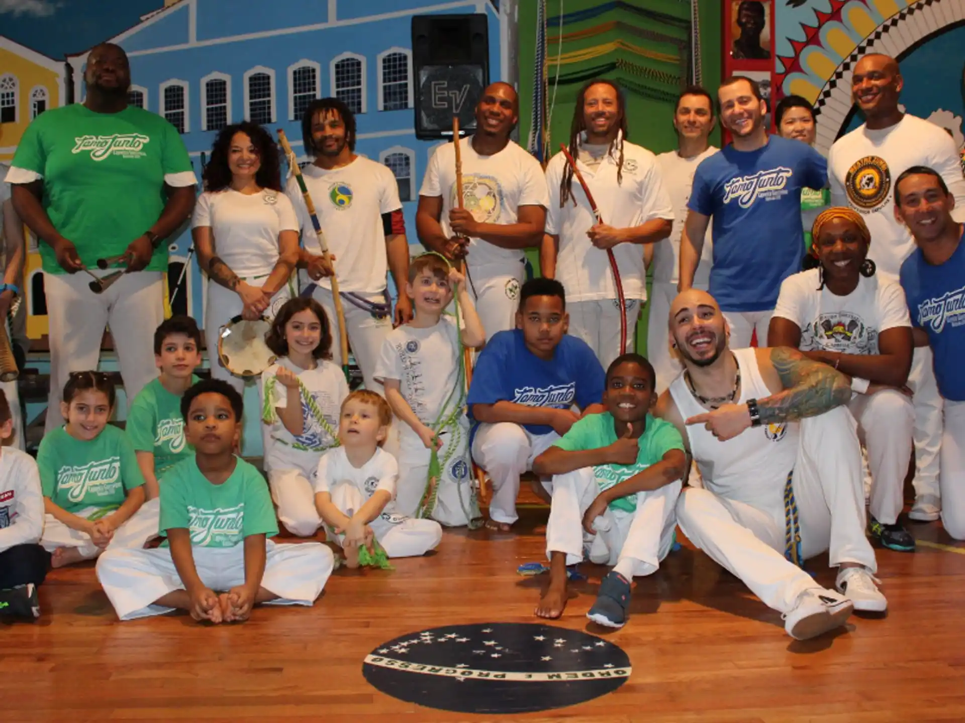 a group of people posing for a photo