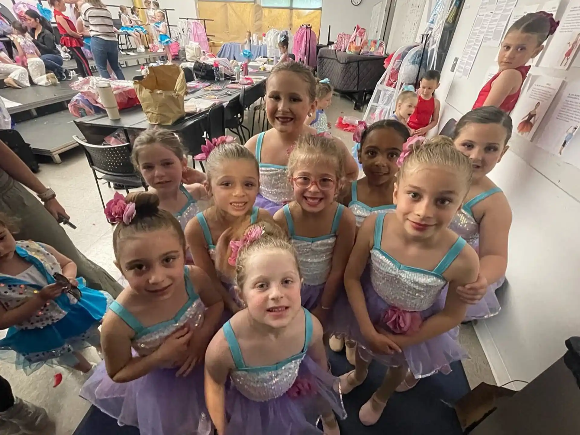 a group of children in a room