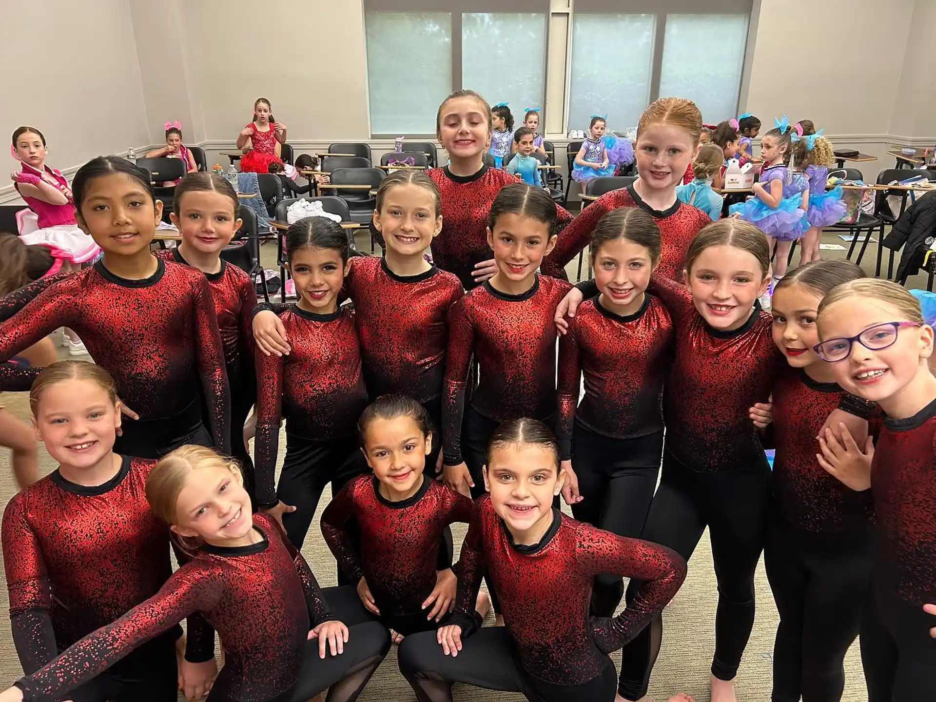 a group of children posing for a photo