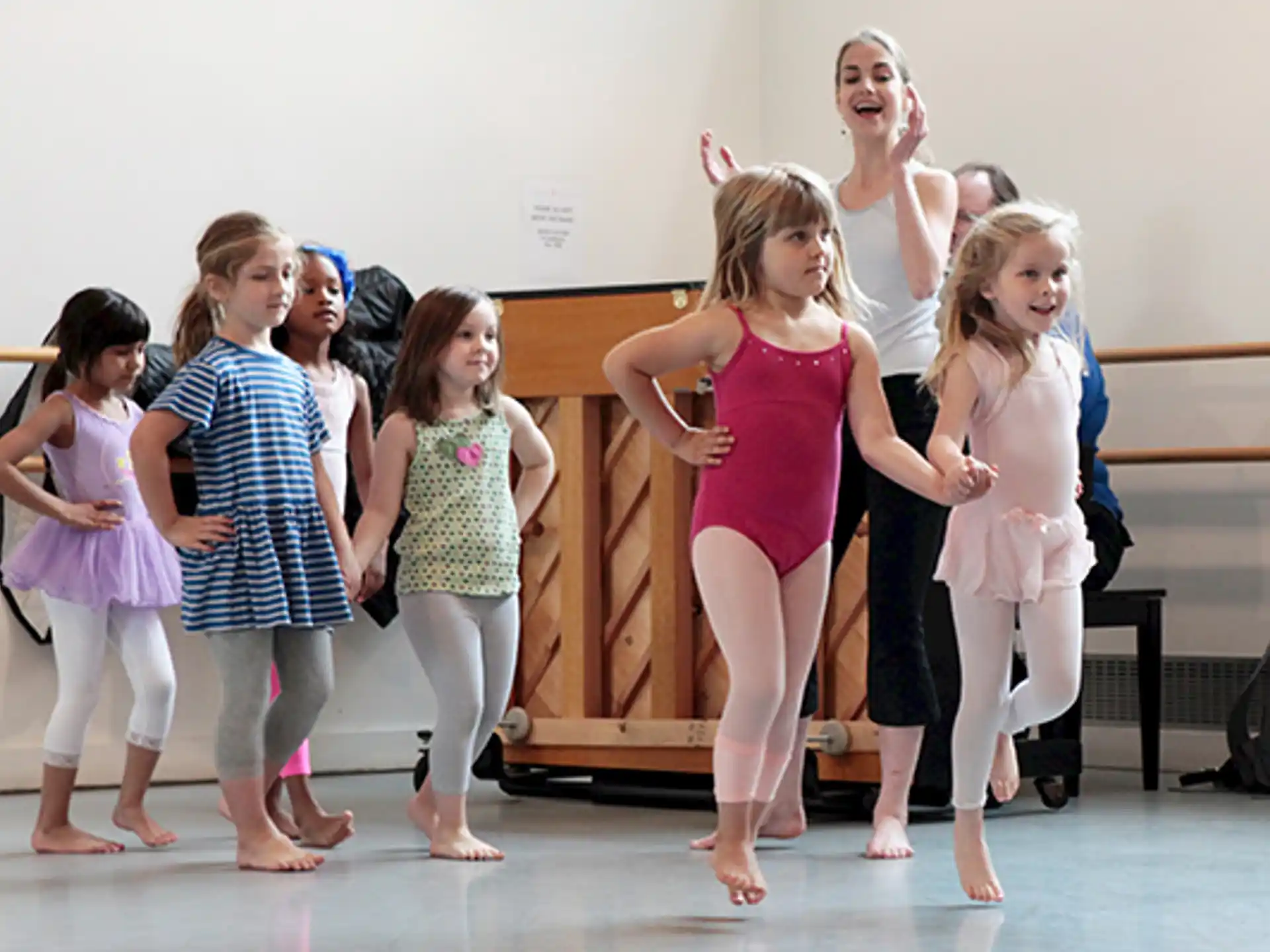 a group of girls dancing
