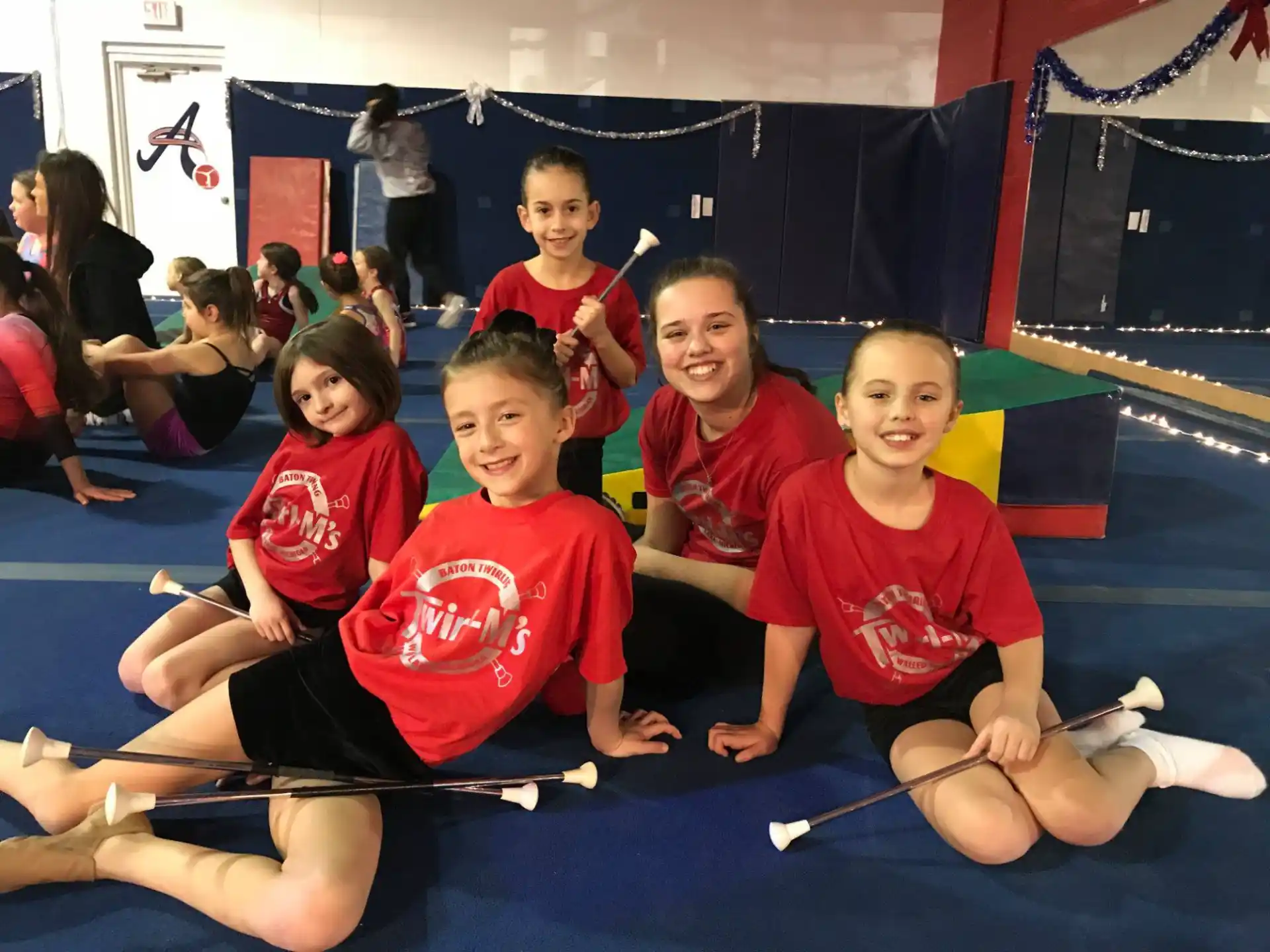 a group of children in a gym