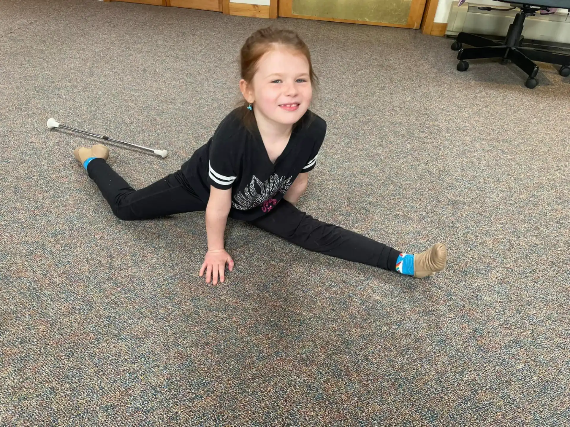 a girl lying on the floor