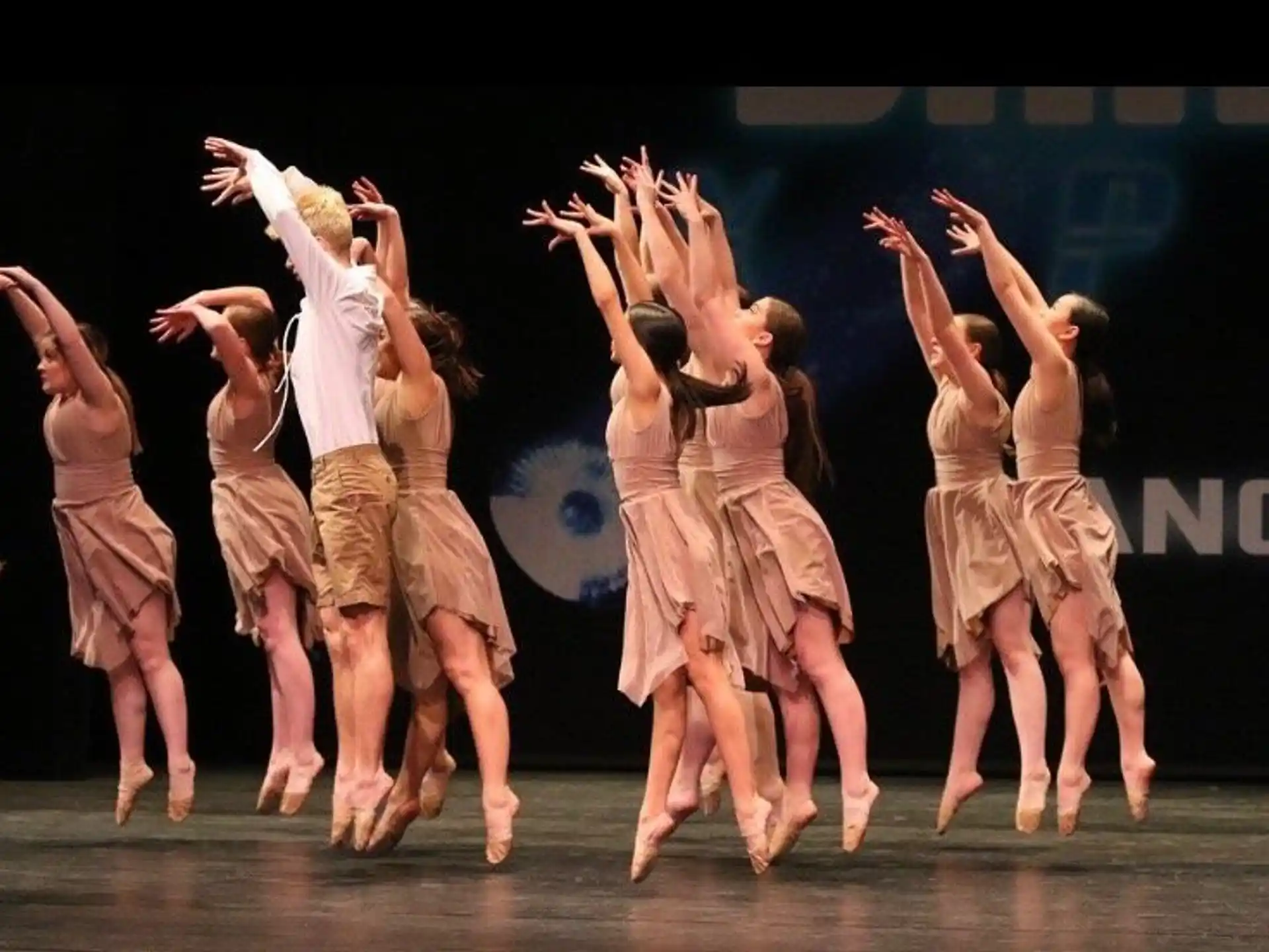 a group of people dancing