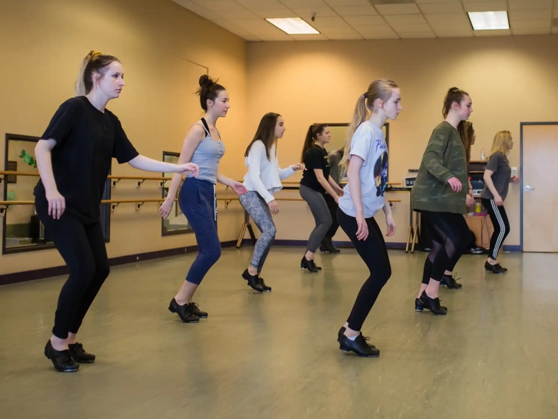 a group of people dancing
