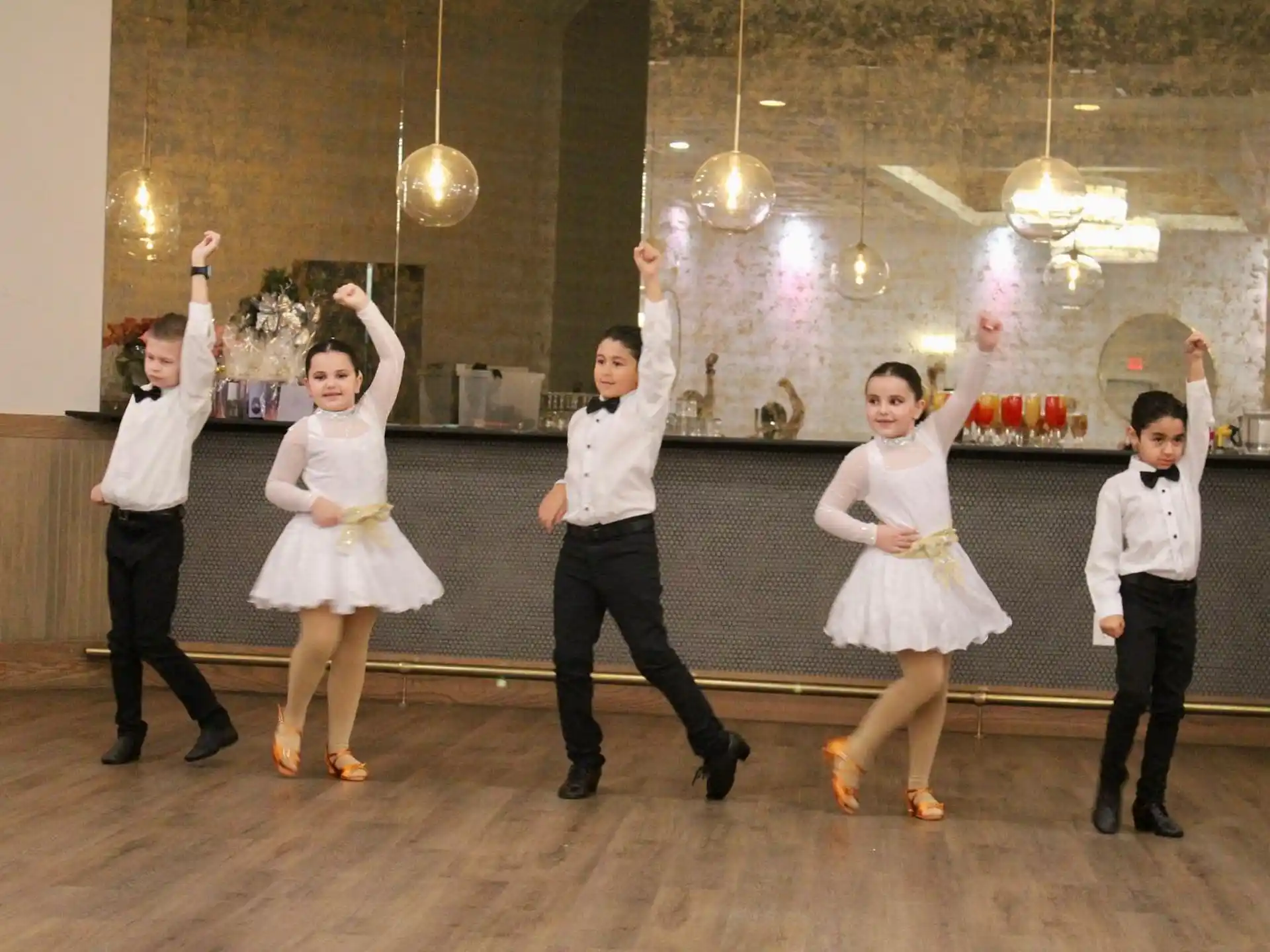a group of people dancing