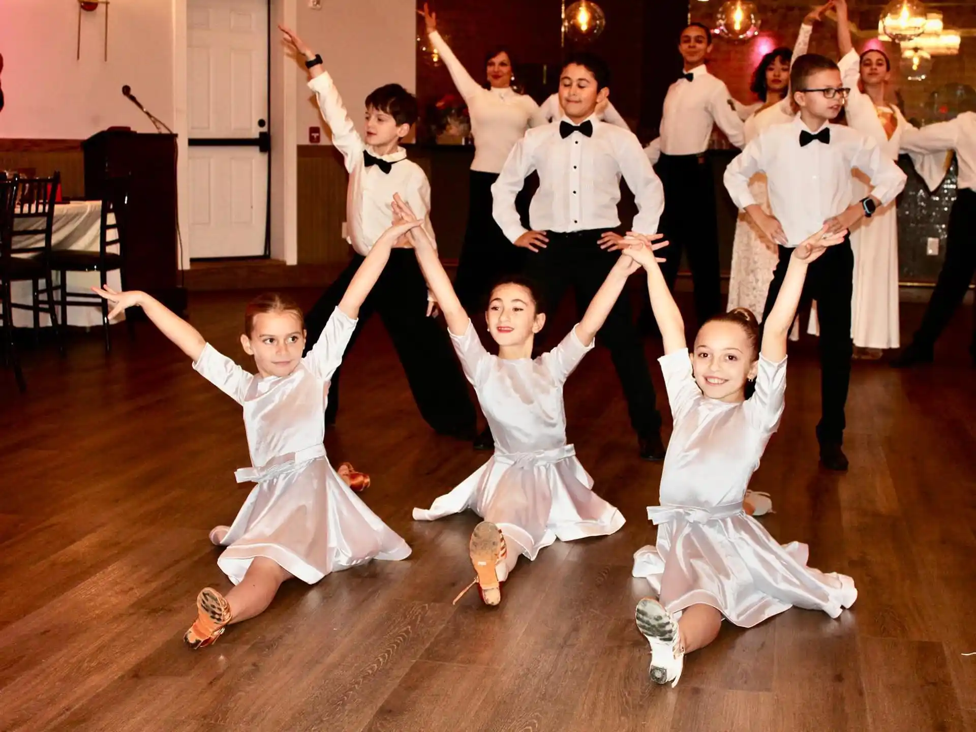 a group of people dancing