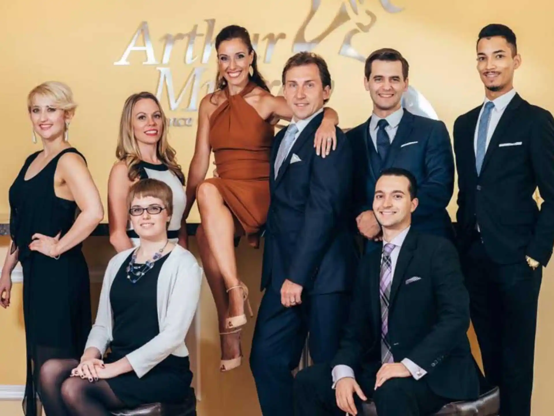 a group of people posing for a photo
