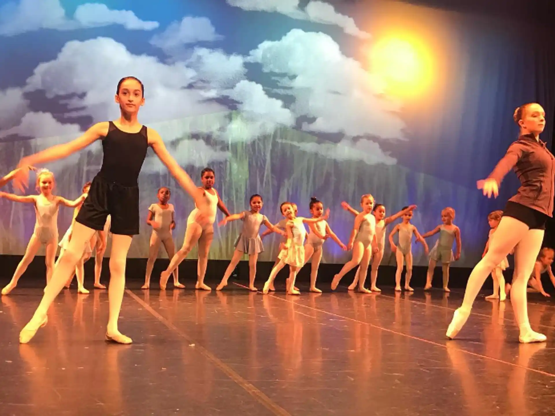 a group of people dancing