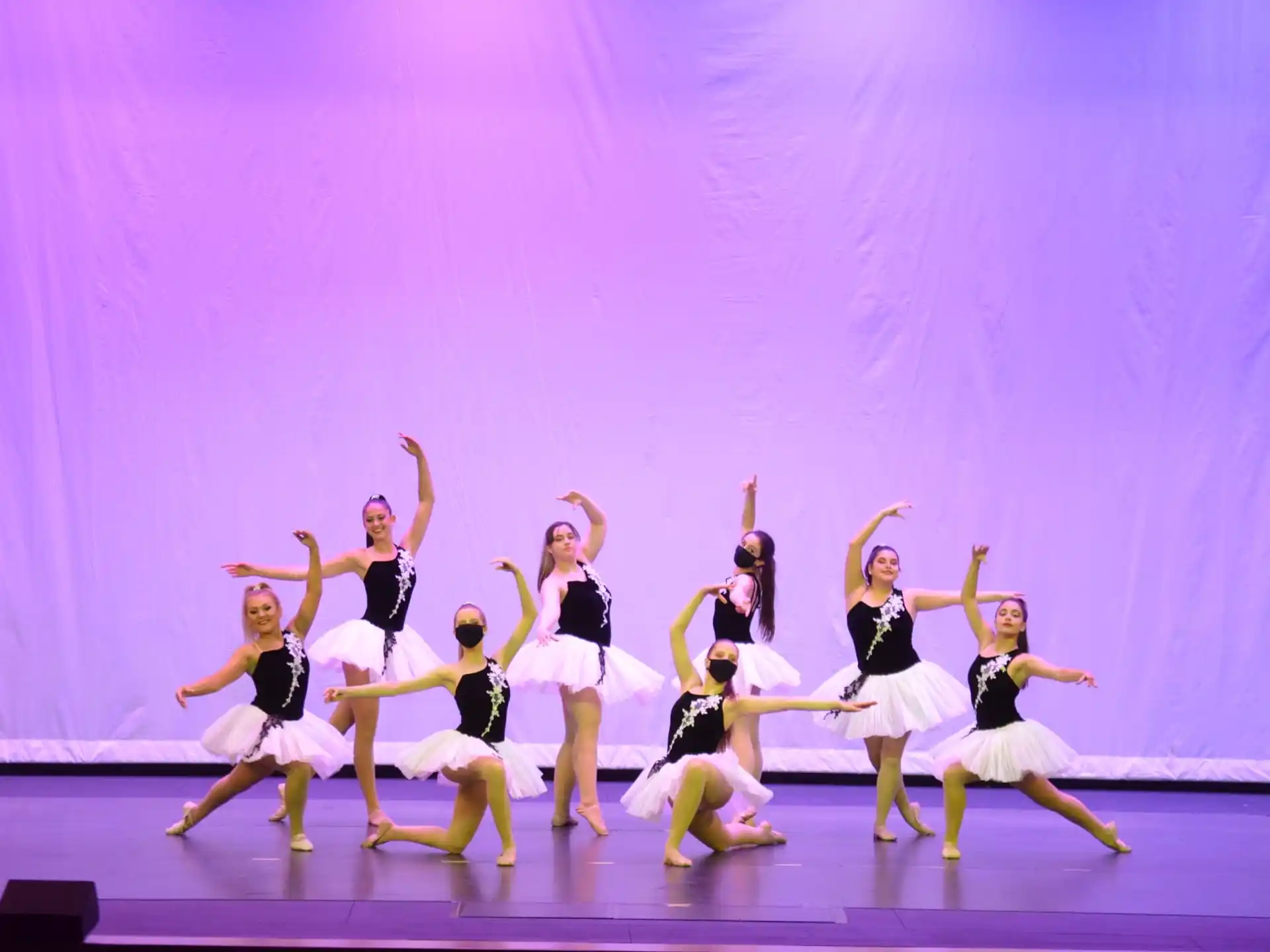 a group of women dancing on a stage