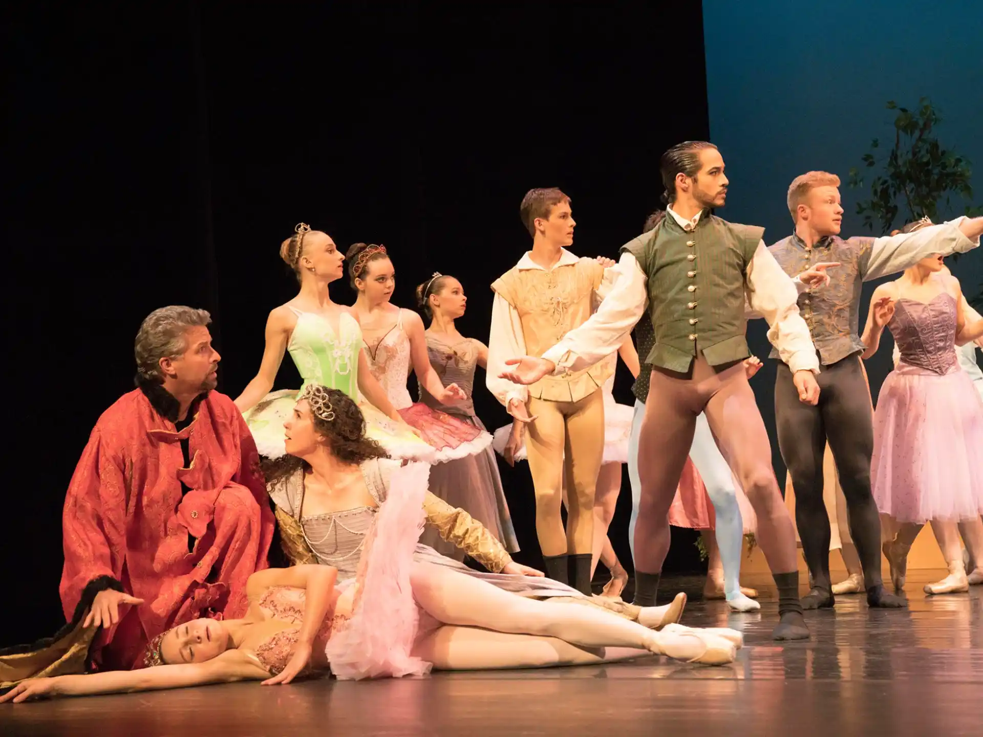 a group of people dancing