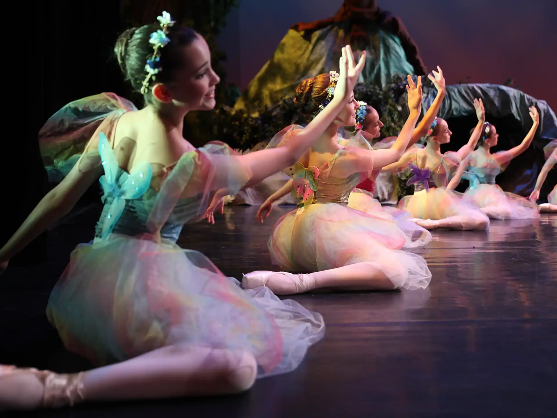 a group of women dancing