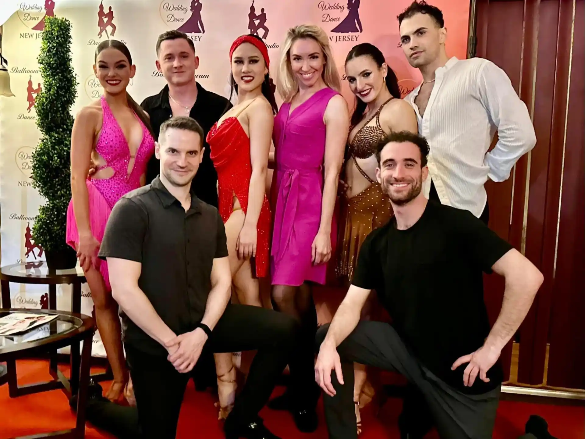 a group of people posing for a photo