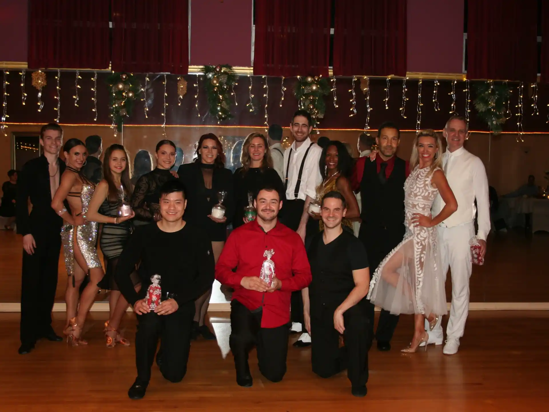 a group of people posing for a photo