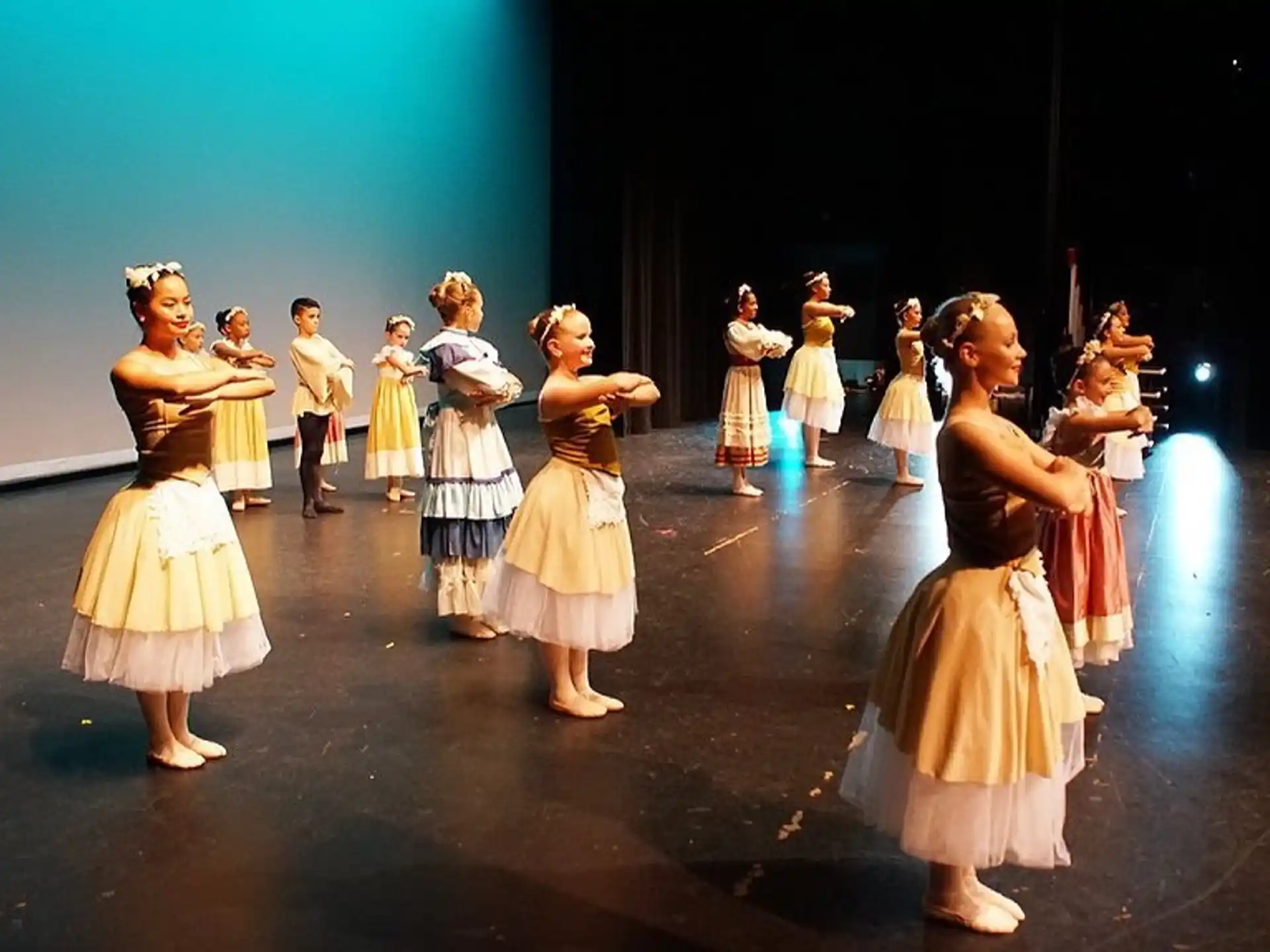 a group of people dancing