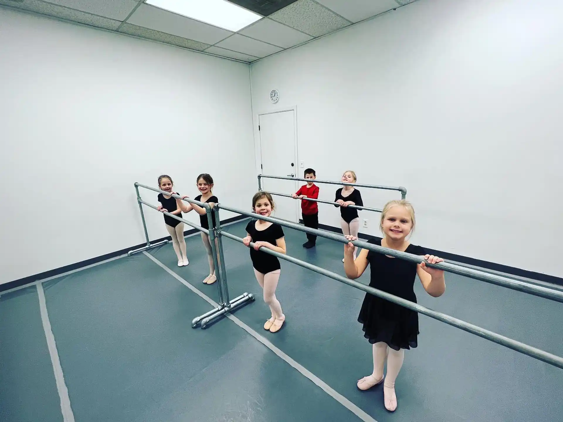 a group of people on a trampoline