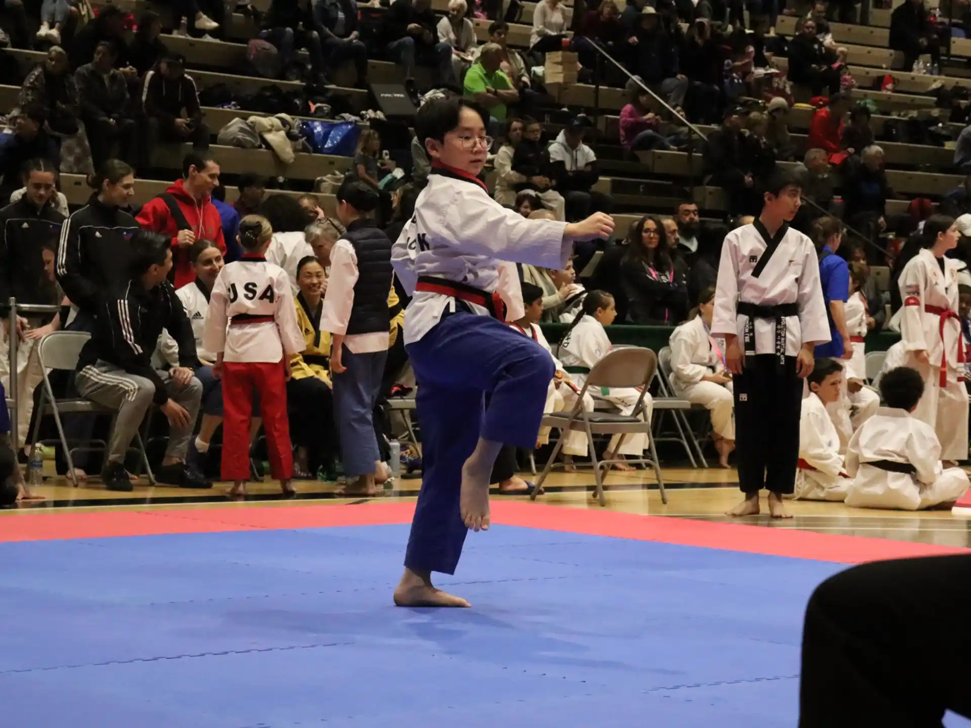 a person in a karate uniform