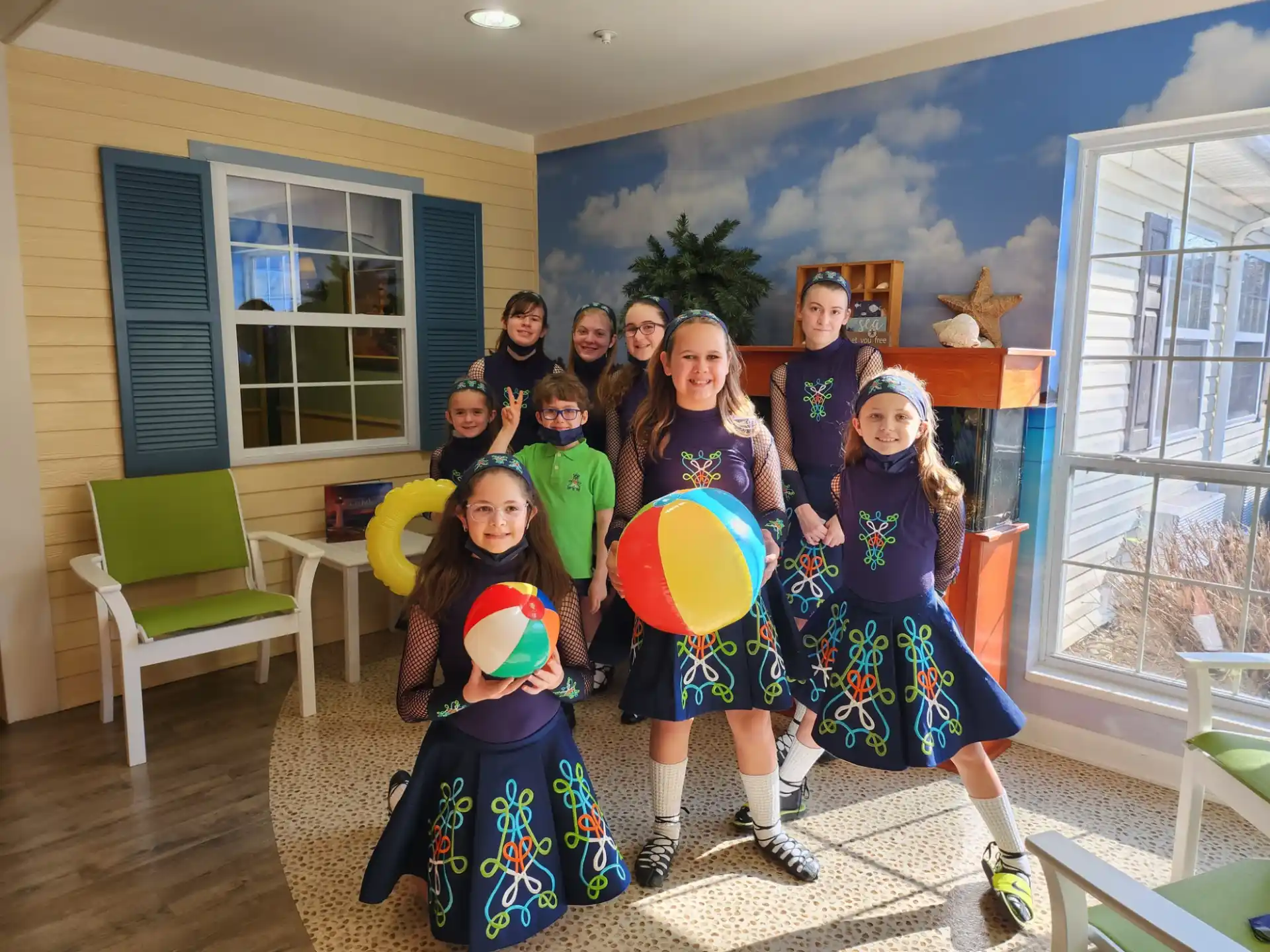 a group of people posing for a photo