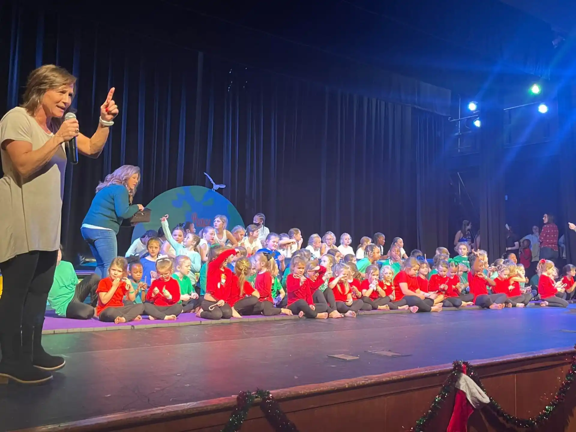 a group of people on a stage