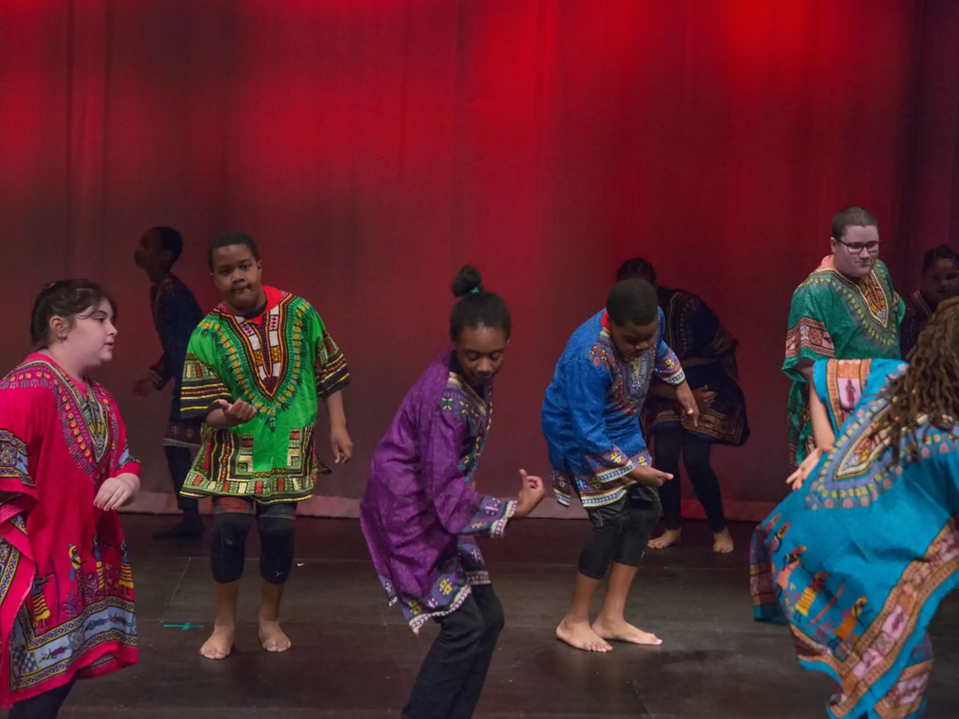 a group of people dancing