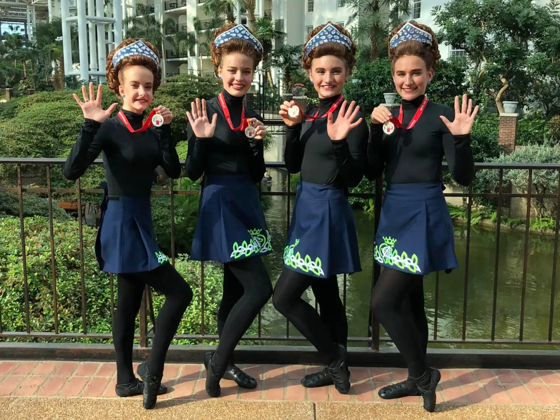 a group of girls in school uniforms