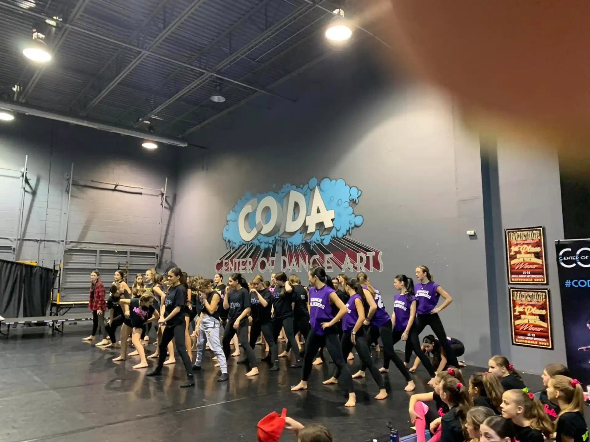 a group of people dancing