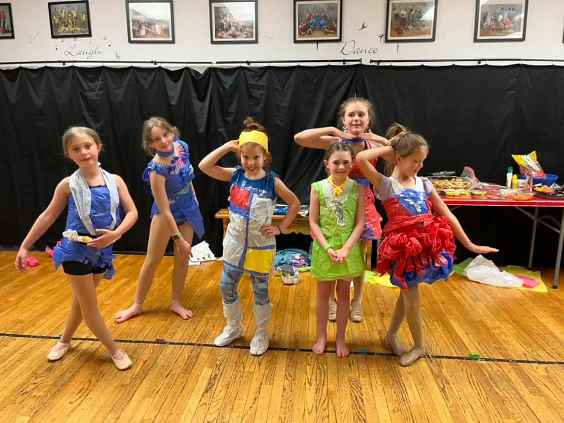 a group of children in a room