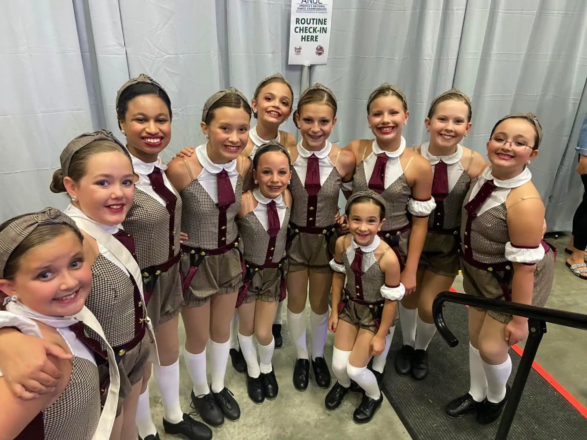 a group of girls in school uniforms