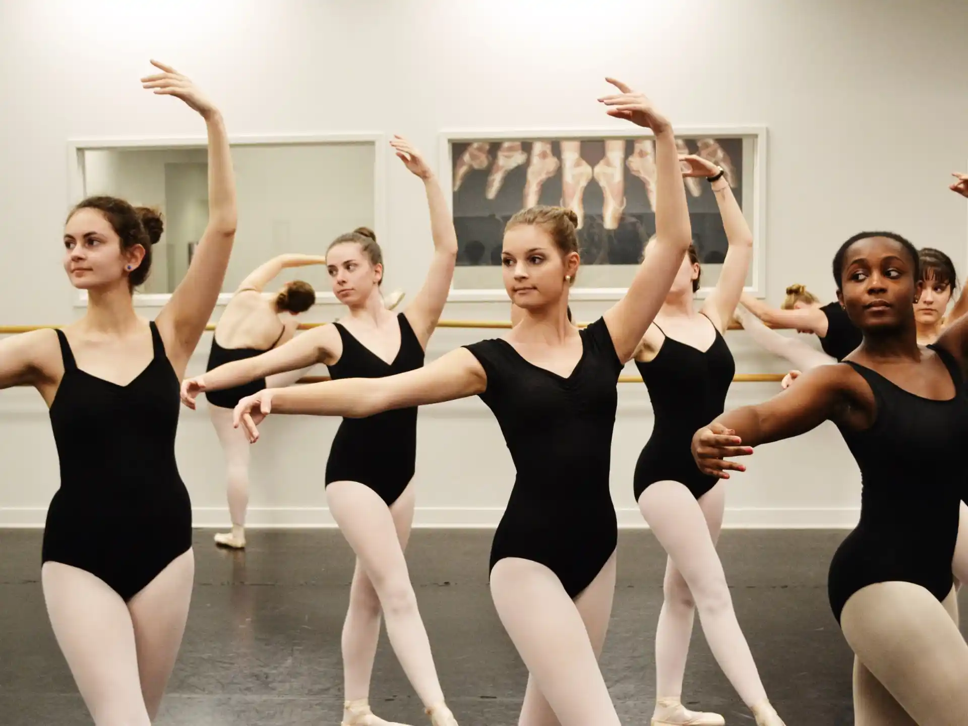 a group of women dancing