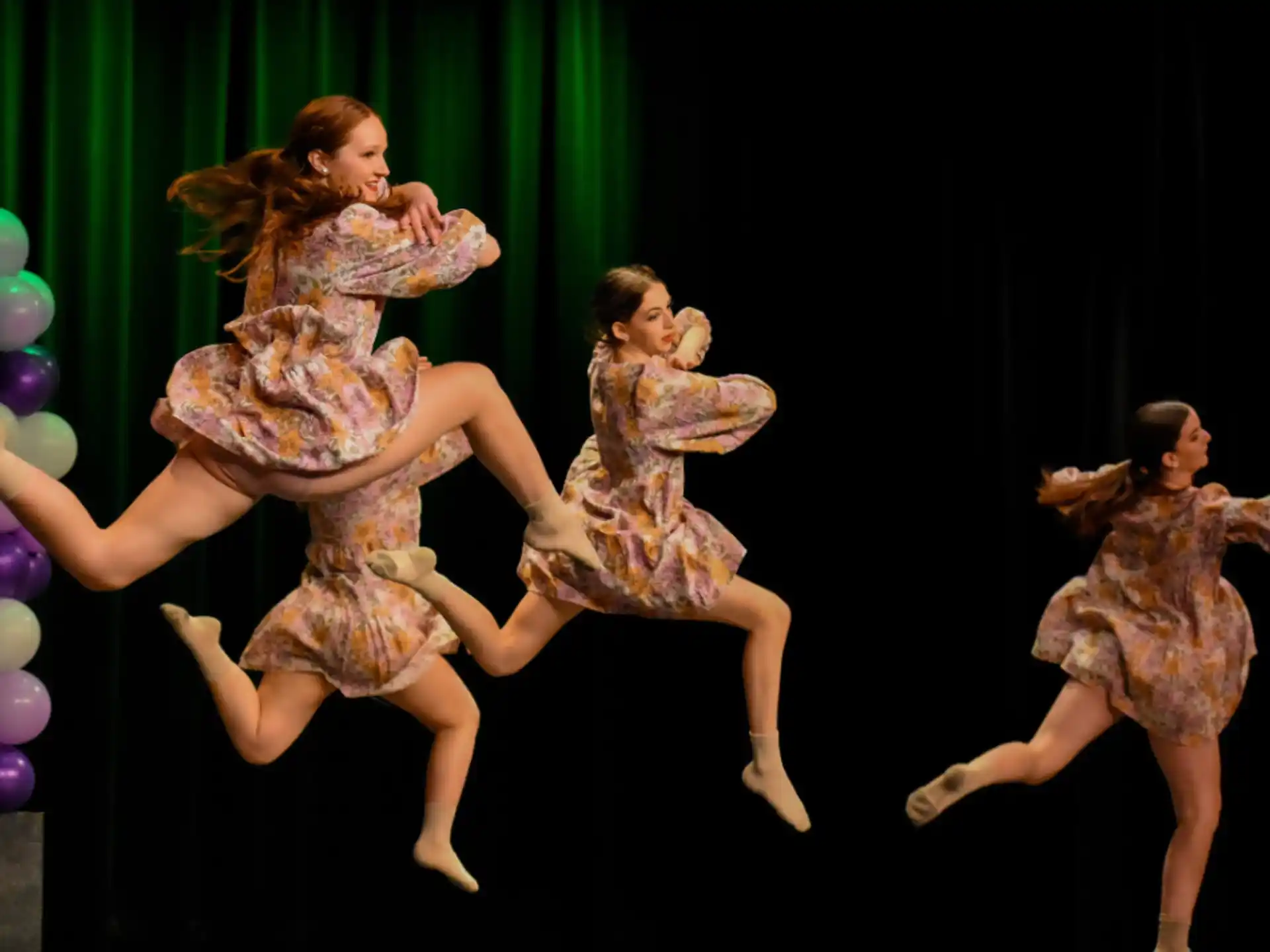 a group of women dancing