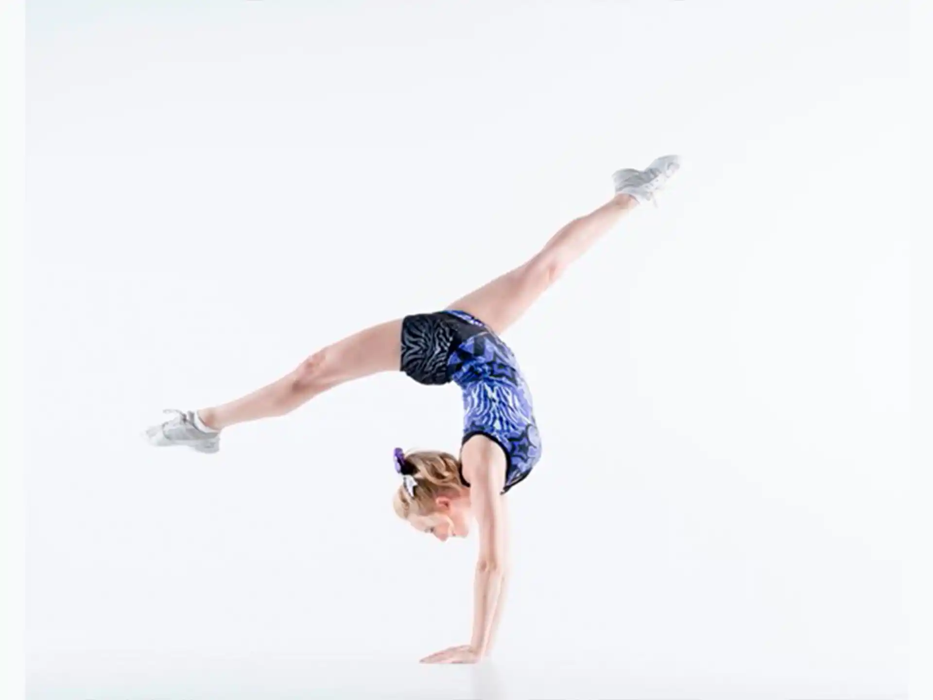 a man doing a handstand