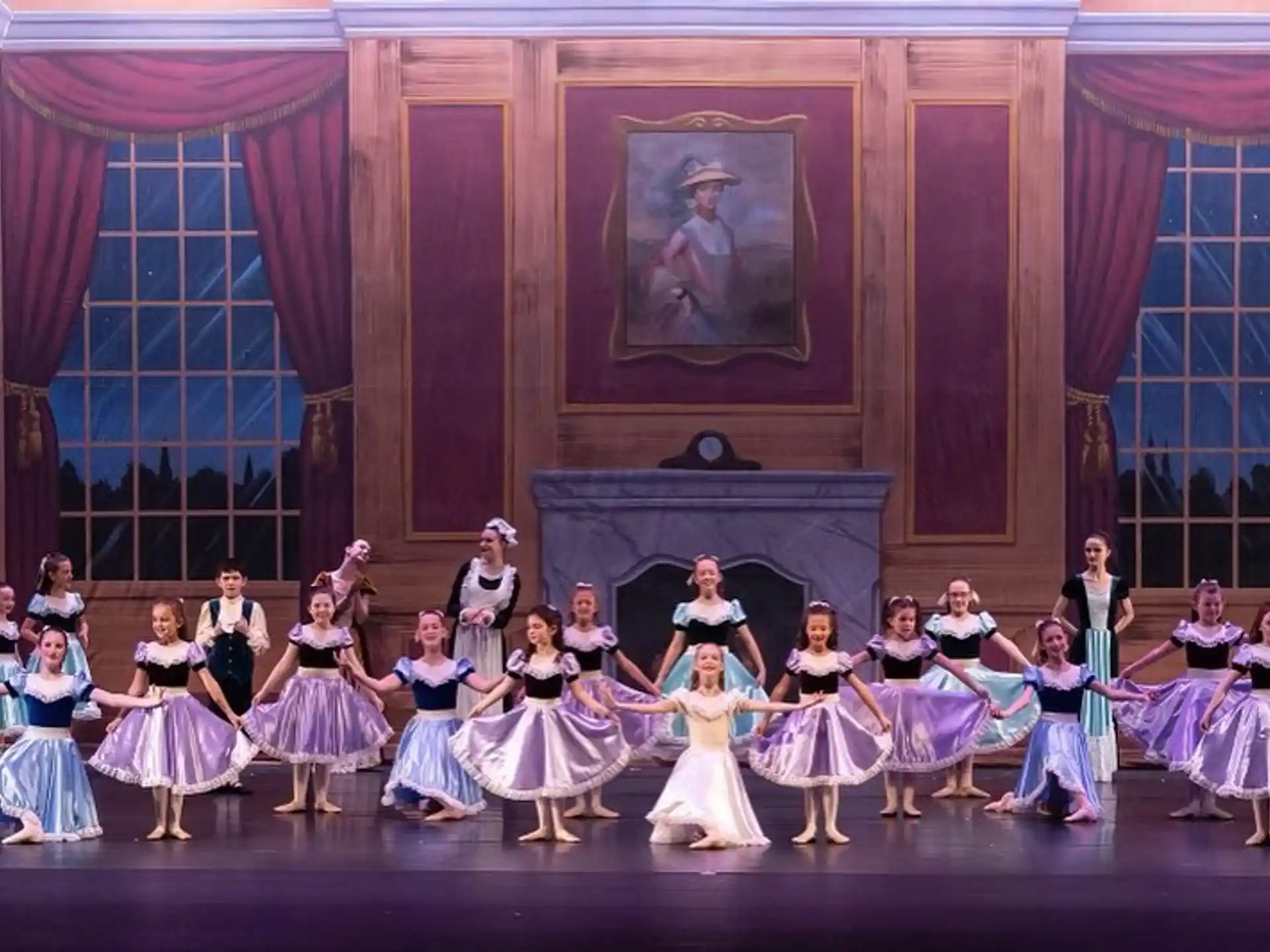a group of children performing on a stage