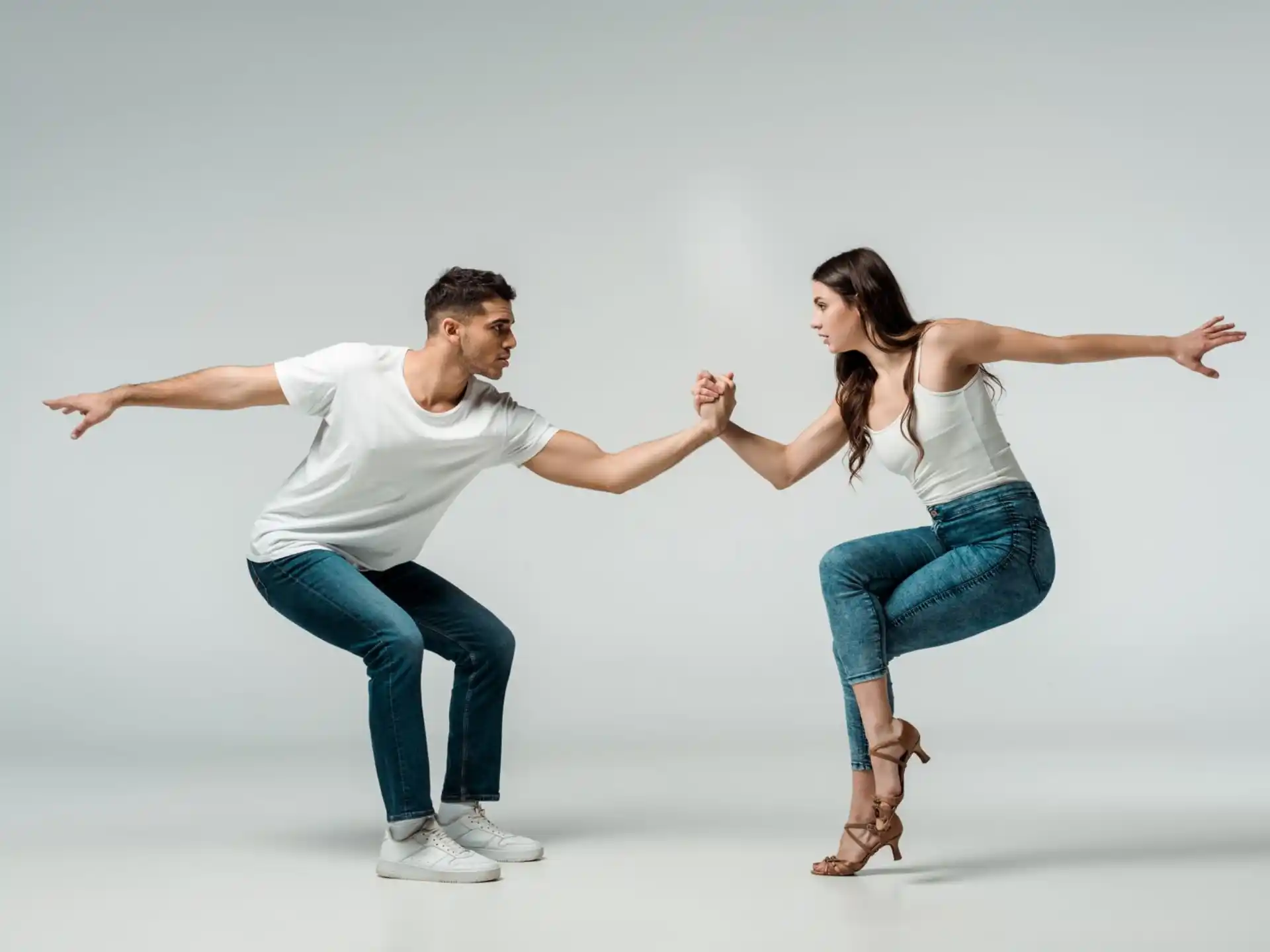 a man and a woman dancing