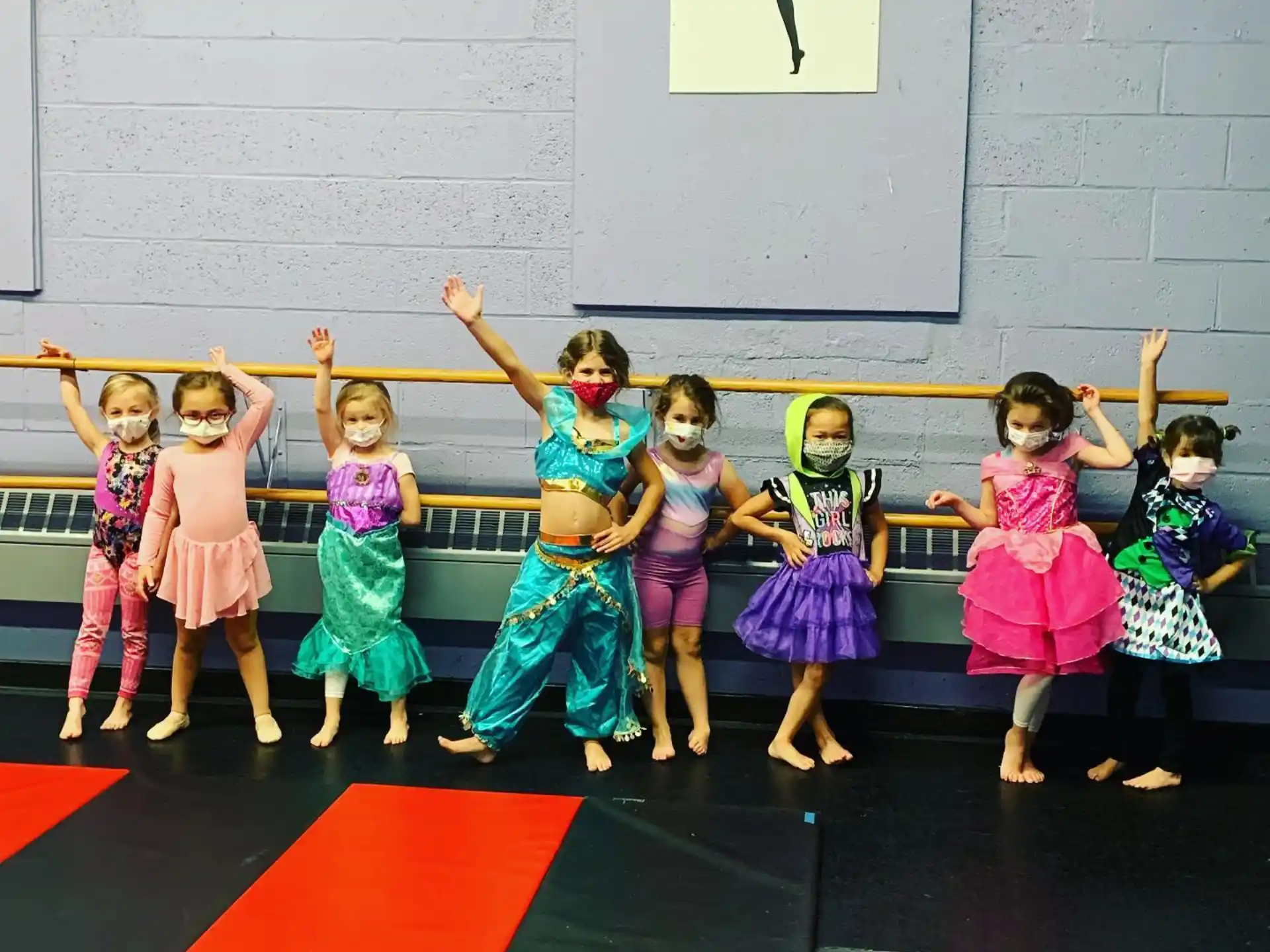 a group of children in a gym