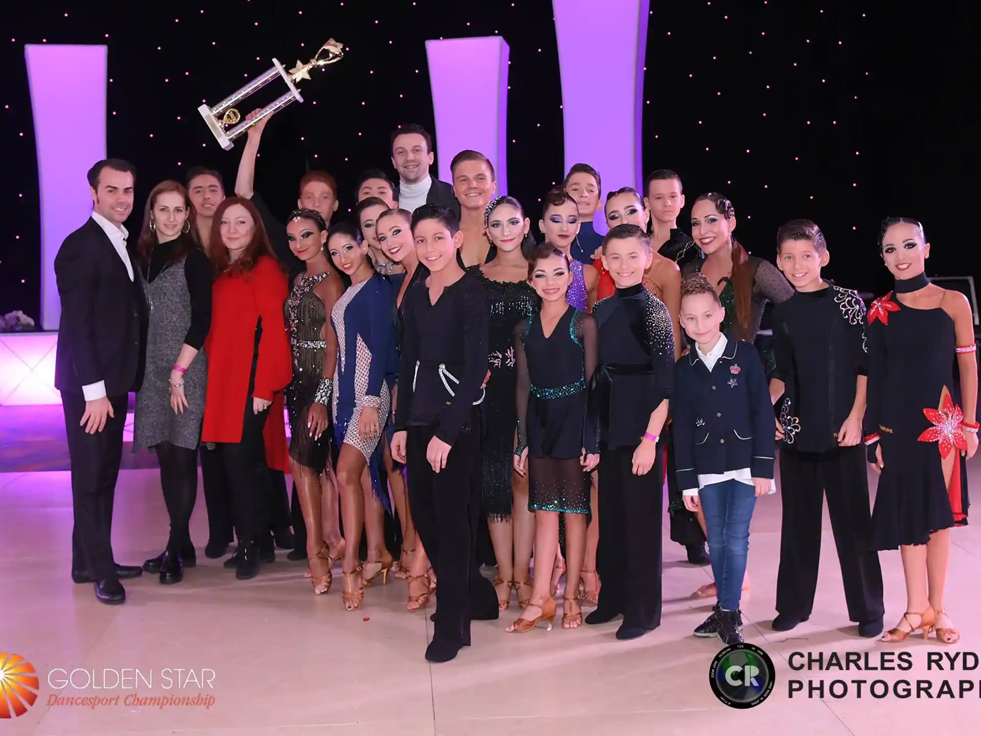 a group of people posing for a photo