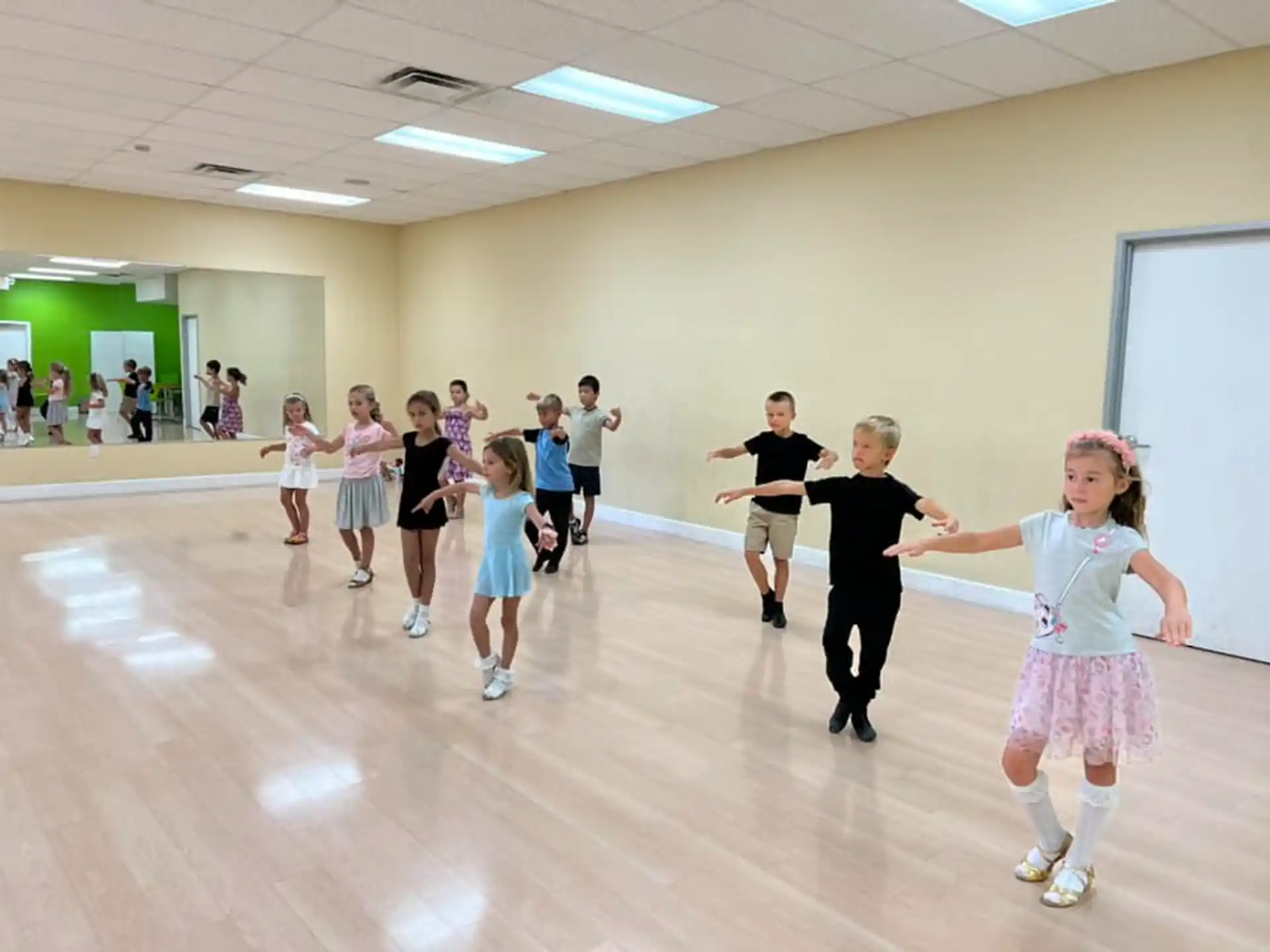 a group of people dancing