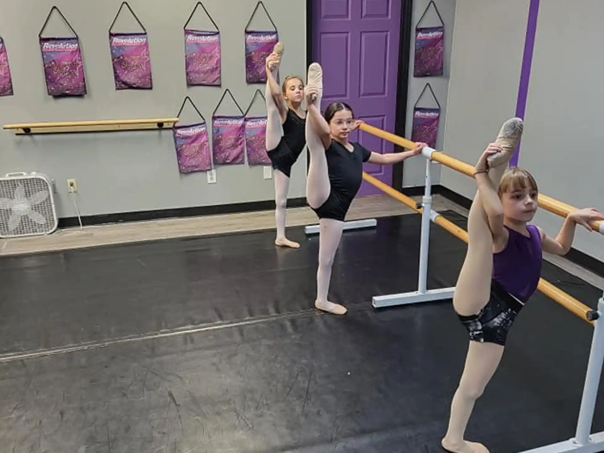 a group of women exercising