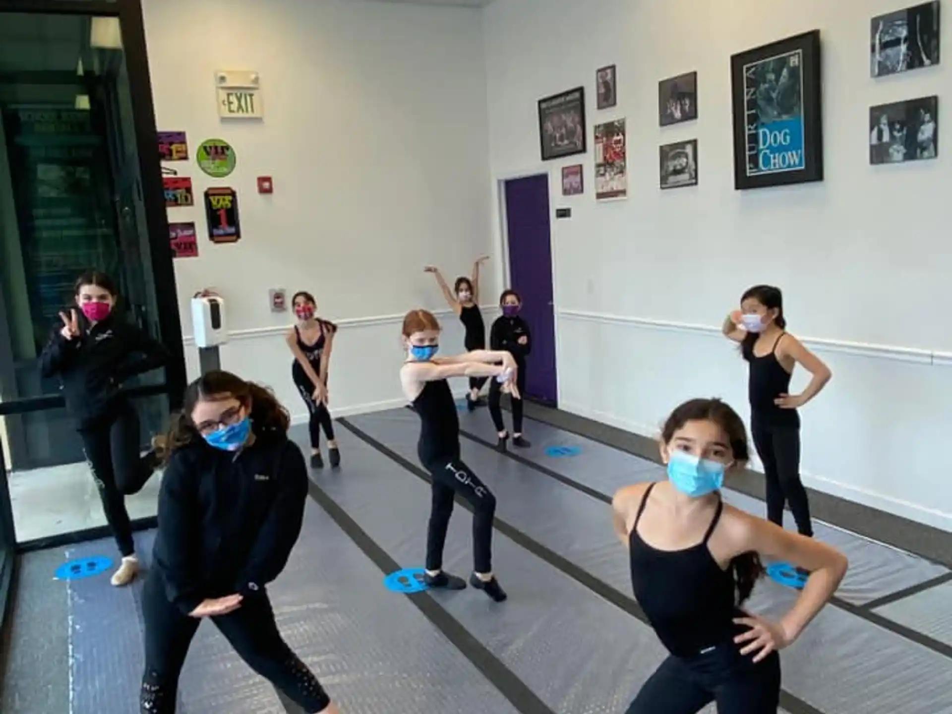 a group of people in a room