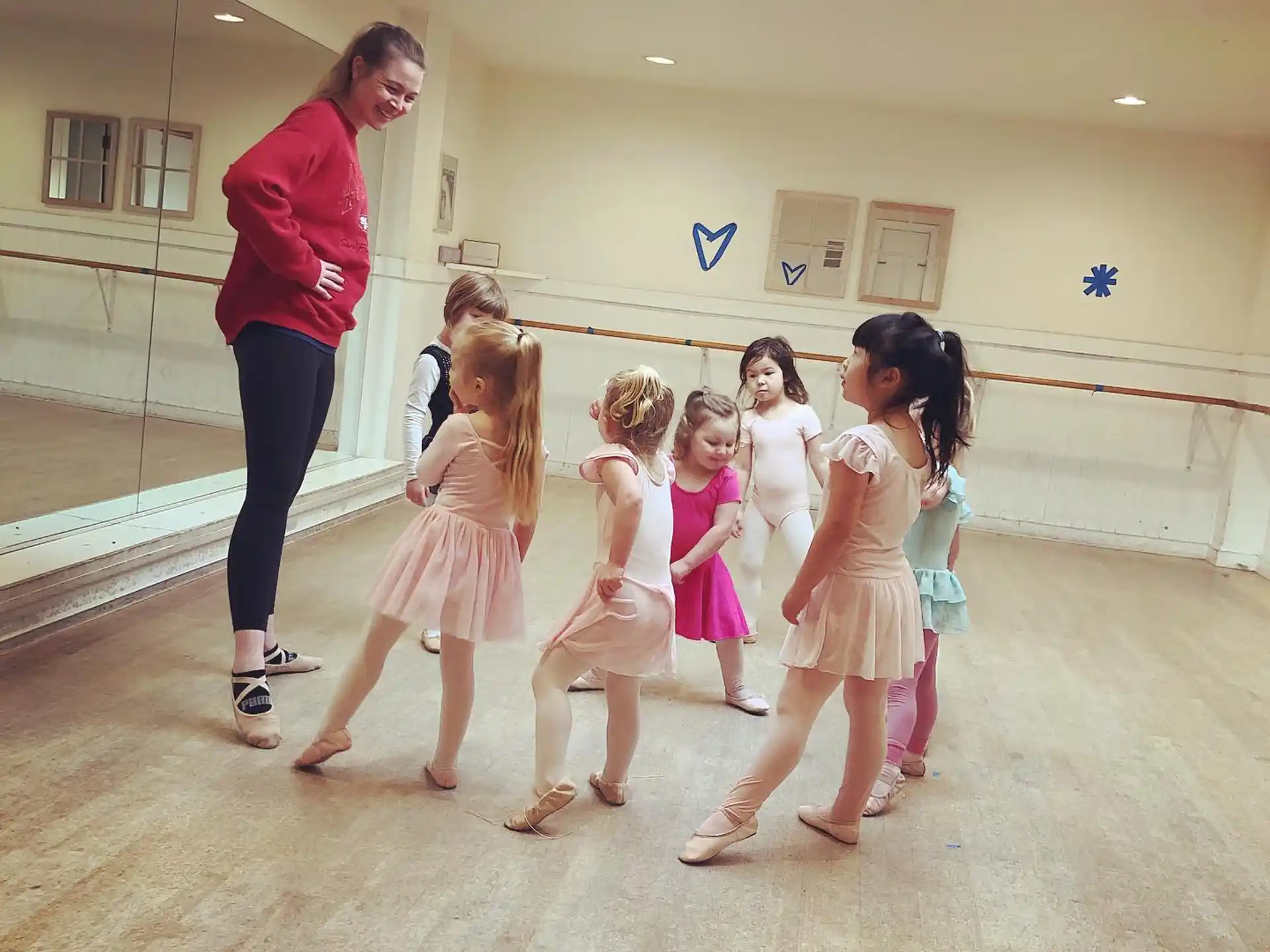 a person and a group of children