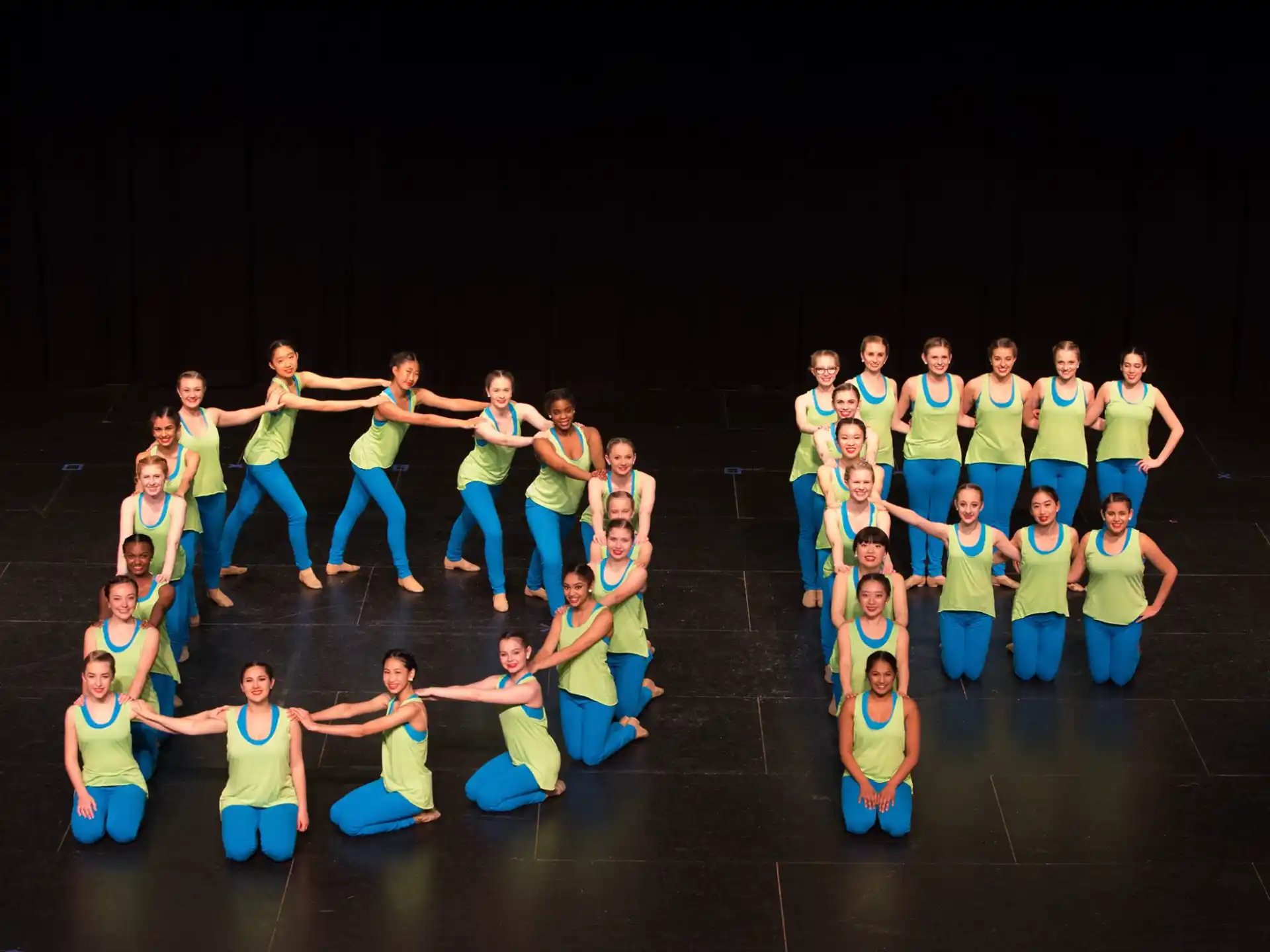 a group of people in a circle