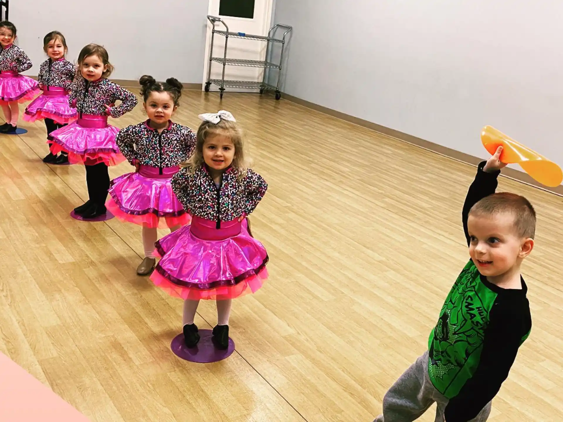 a group of children in a room