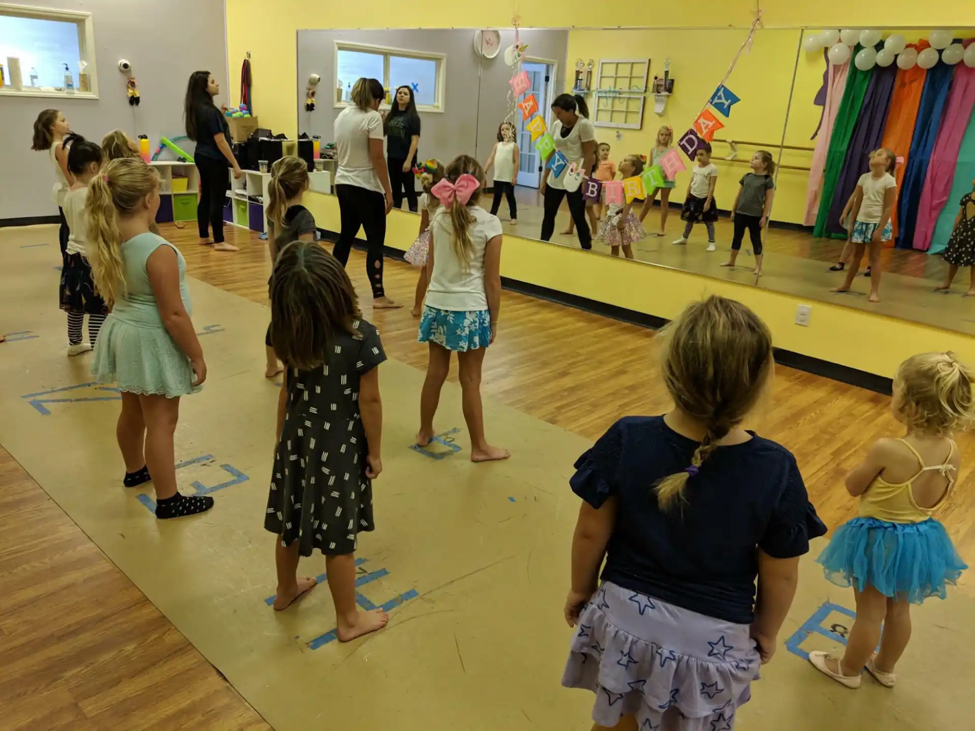 a group of children in a room