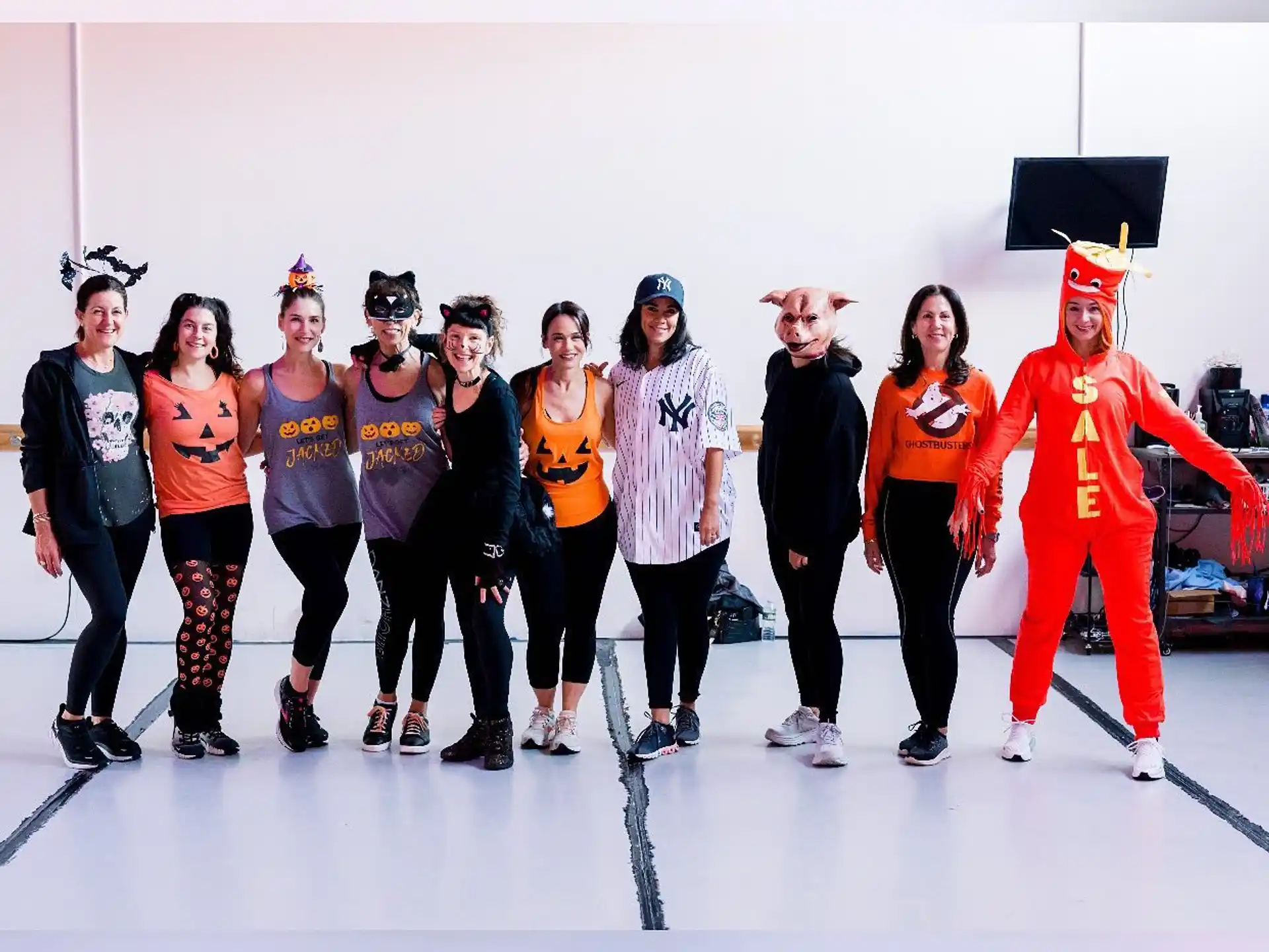 a group of people wearing clothing