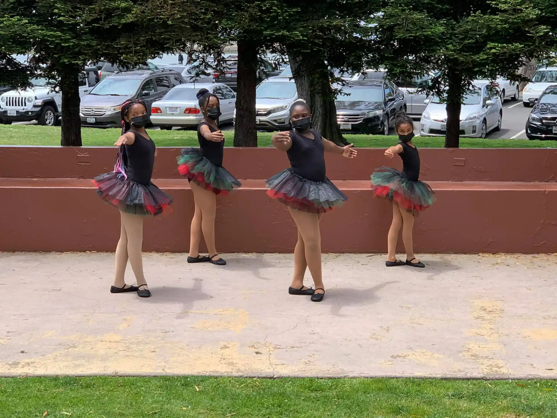 a group of women dancing