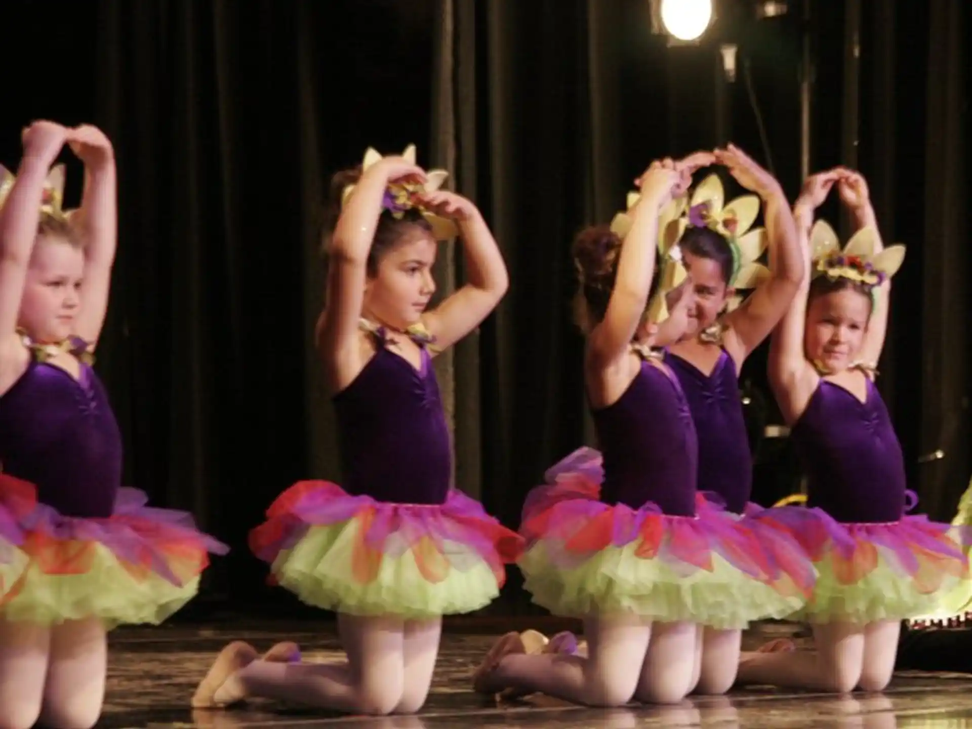 a group of girls in a performance