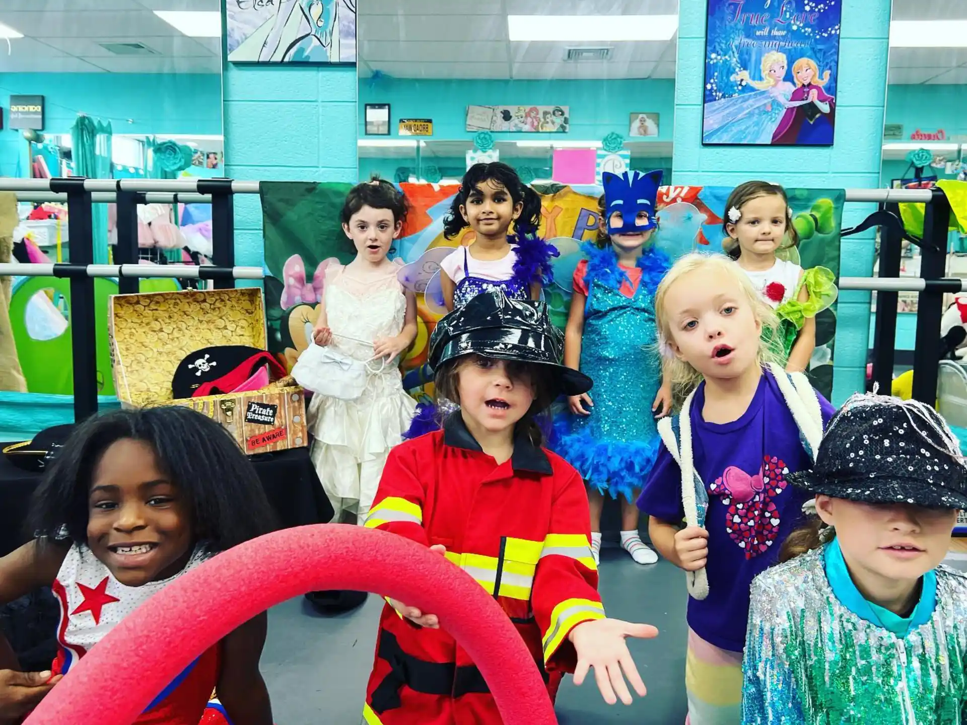 a group of children in clothing