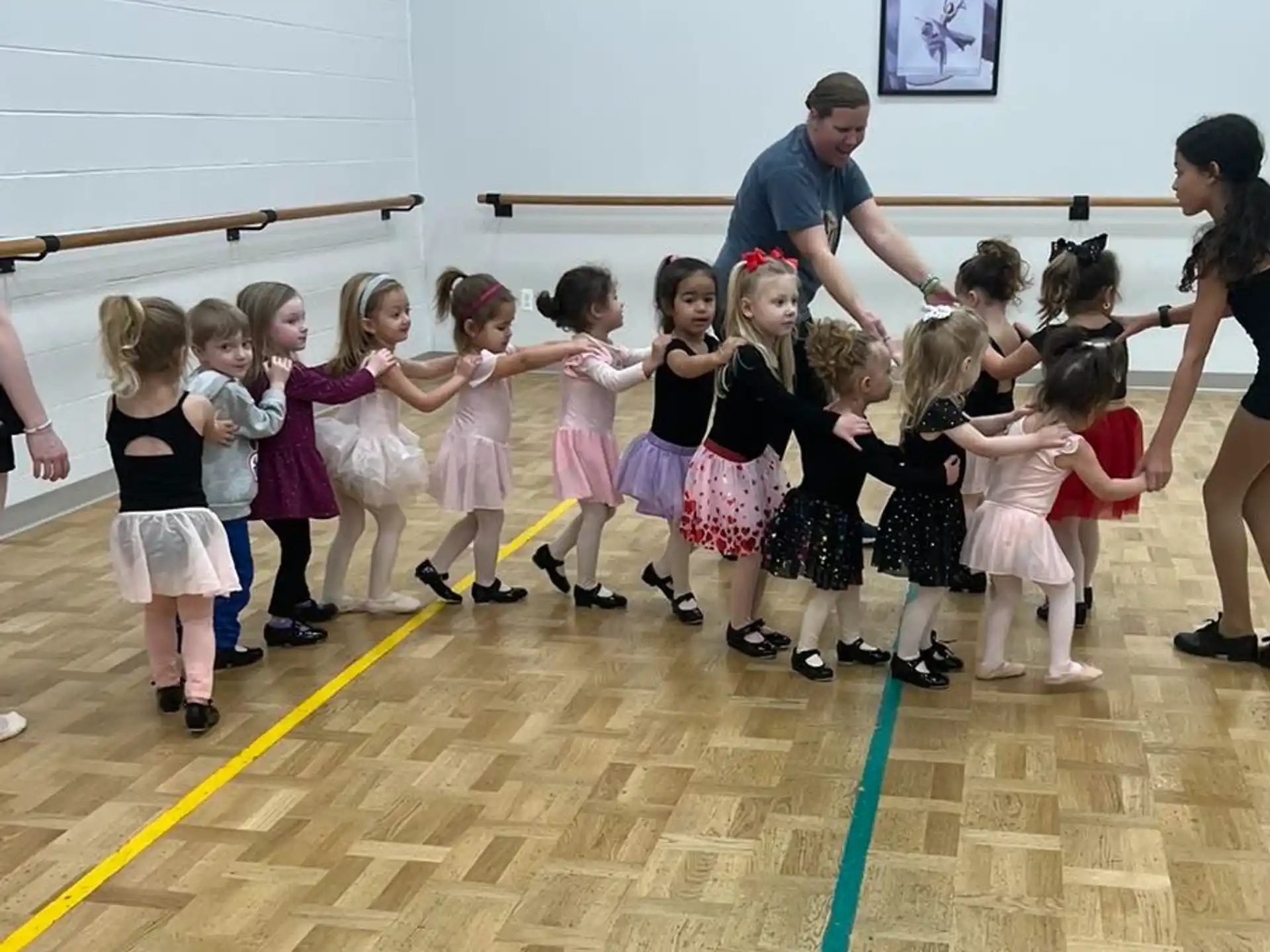 a group of children in a gym