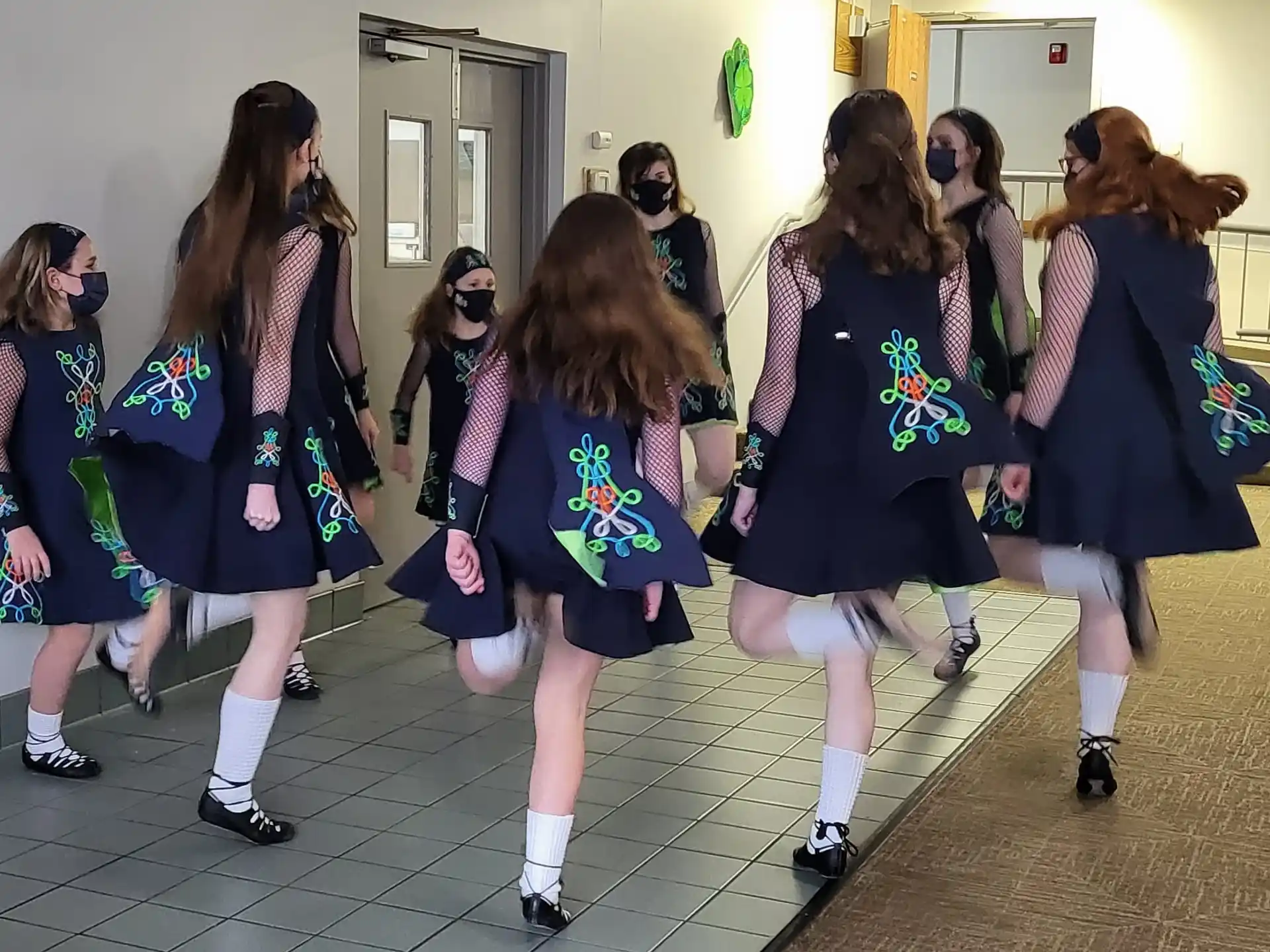 a group of women in a room