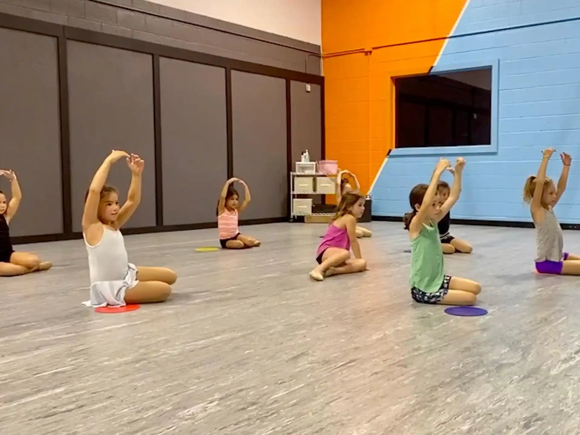 a group of children in a room