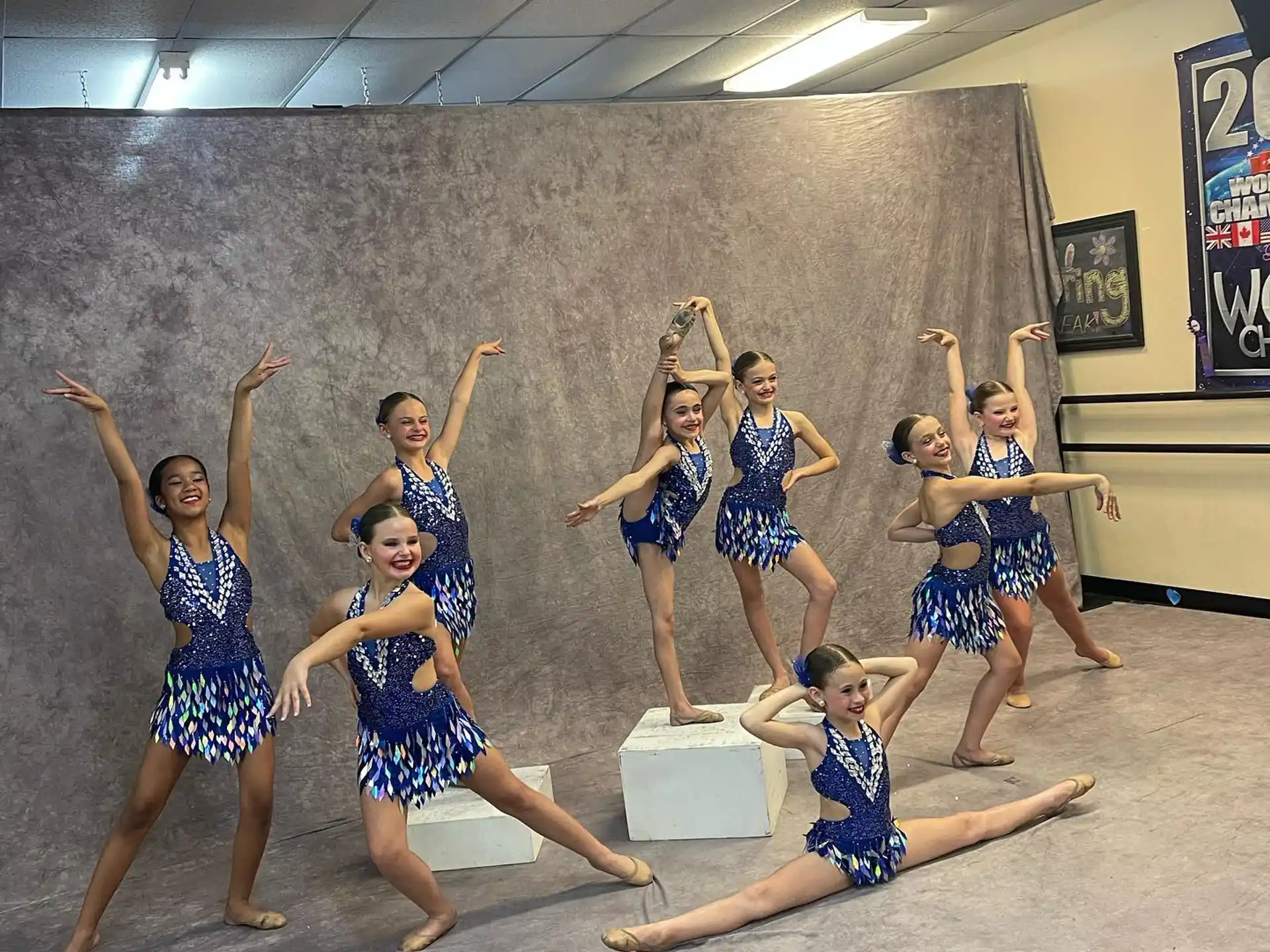a group of girls in a room